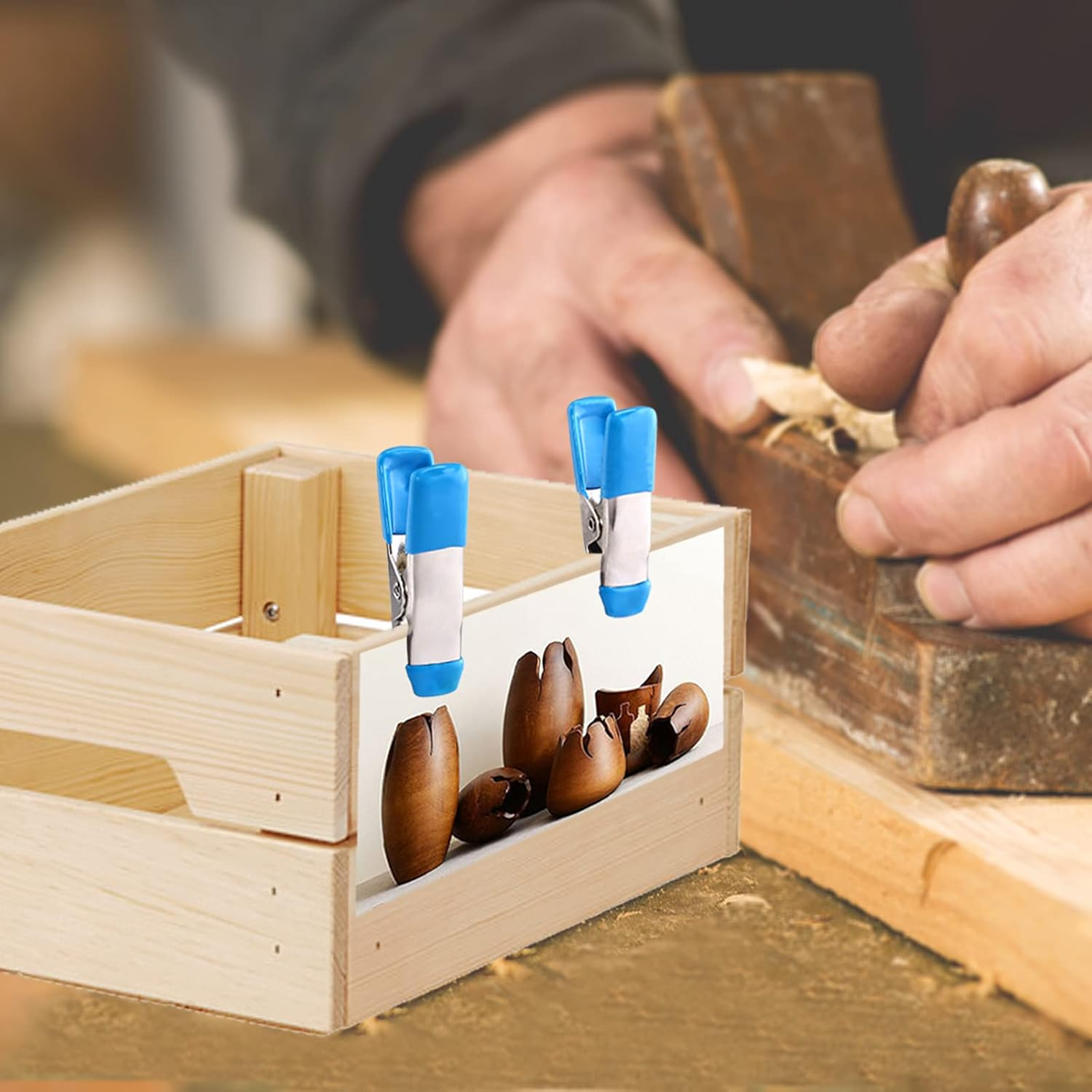 Spring Clamps for Woodworking,Backdrop Clips,Clamps for Crafts,Photography Studio and Muslin Backdrop,Metal Heavy Duty 2Inch 30PCS image number 6