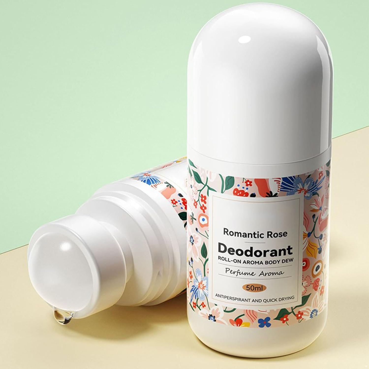 Jugaoge Long-Lasting Freshness Roll-On Deodorant for Women, Alcohol-Free and Rapid Dry Romantic Rose One Size image number 3