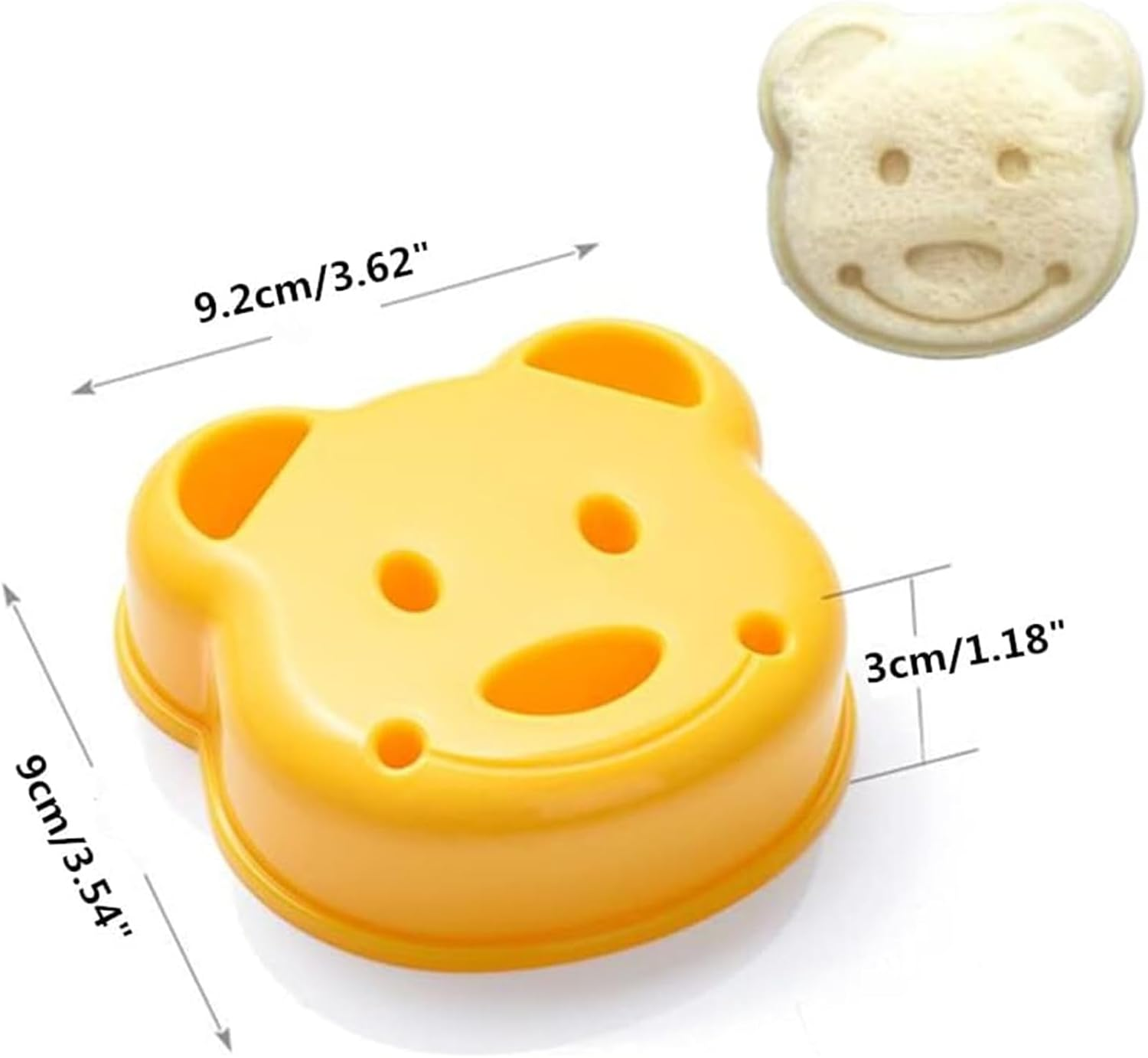 5 PCS Sandwich Cutter and Sealer for Kids, Mini Cartoon Bear Squirrel Dolphin Sea Dog Bread Cutter Sandwich Cutters for Kids Bento Box image number 1