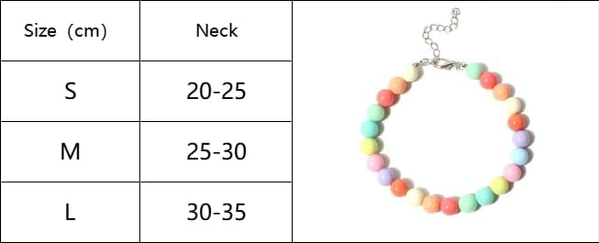 Colorful Beaded Dogs Necklace with Adjustable Extension Chain, Pet Fashion Necklace Jewelry Accessories for Cats and Dogs (Style1, L) image number 1