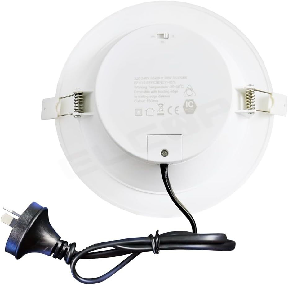 20W White Dimmable Tri Color SMD LED Downlight Kit | 150Mm-180Mm Cutout | Elcop image number 2