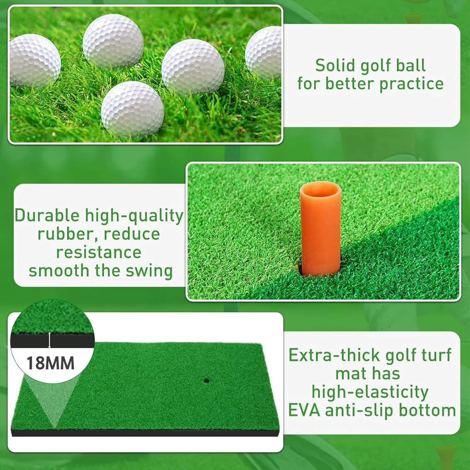300 * 210 * 180Cm Golf Practice Net, Golf Training Net for Backyard Chipping Driving, Garage, Outdoor/Indoor image number 4