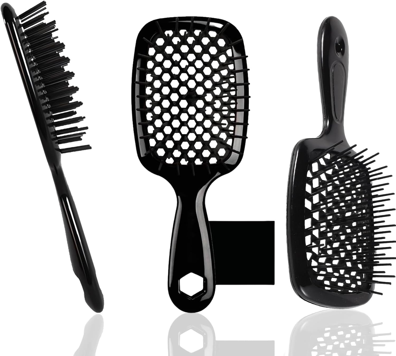 Treayes Detangling Hair Brush, Wet & Dry Vented Detangling Comb - Hollow Massage Comb， anti - Static Massage for All Hair Types image number 2