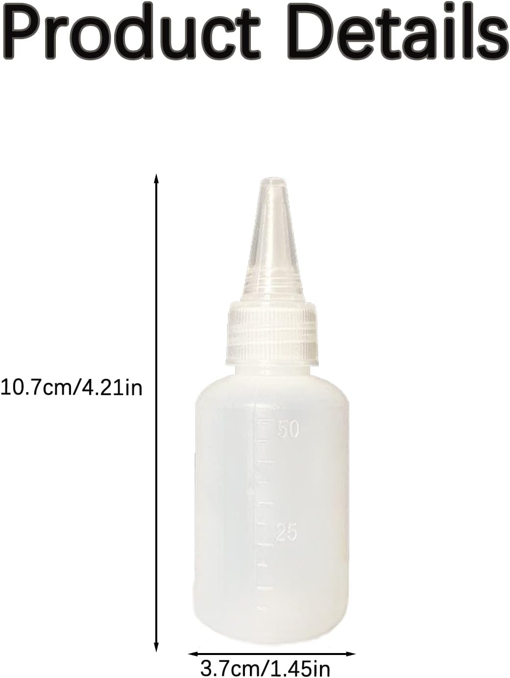 Small Squeeze Bottles, 4 PCS 50Ml Tip Applicator Bottle Mini Sauce Bottles Squeeze Plastic Squeeze Condiment Bottles Squeeze Dispensing Bottles Mini Bottle for DIY Crafts Art Painting Multi Purpose image number 3