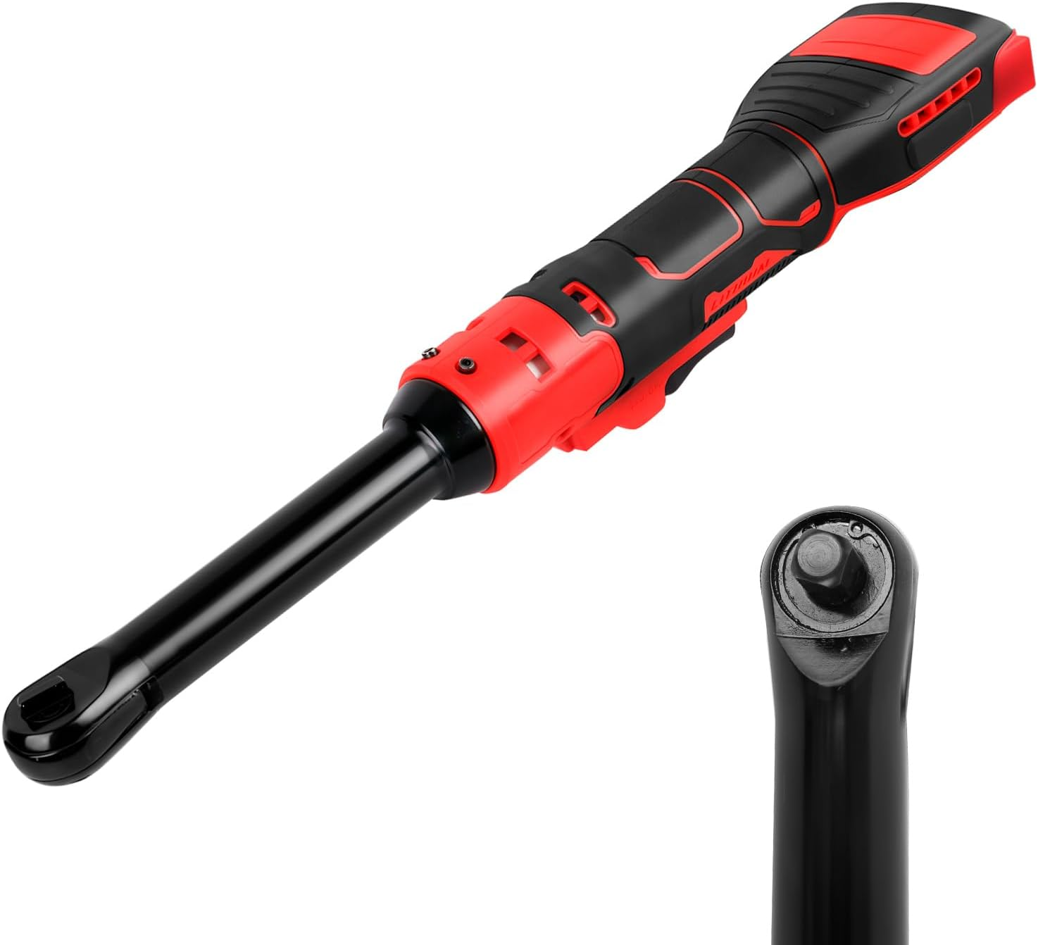 3/8" Extended Cordless Ratchet Wrench for Milwaukee M18 18V Series Batteries, Extended 16Cm Long Rod, 320 RPM, 80N.M Electric Ratchet Wrench with Built-In LED Light image number 5