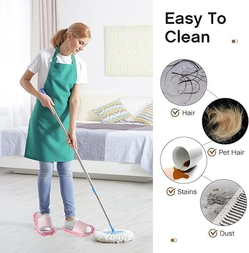 1 Pairs Microfiber Dust Cleaning Slipper Men and Women House Mop Washable Mopping Slippers Unisex Dusting for Floor Dust Dirt Cleaning Tool Supplies image number 6