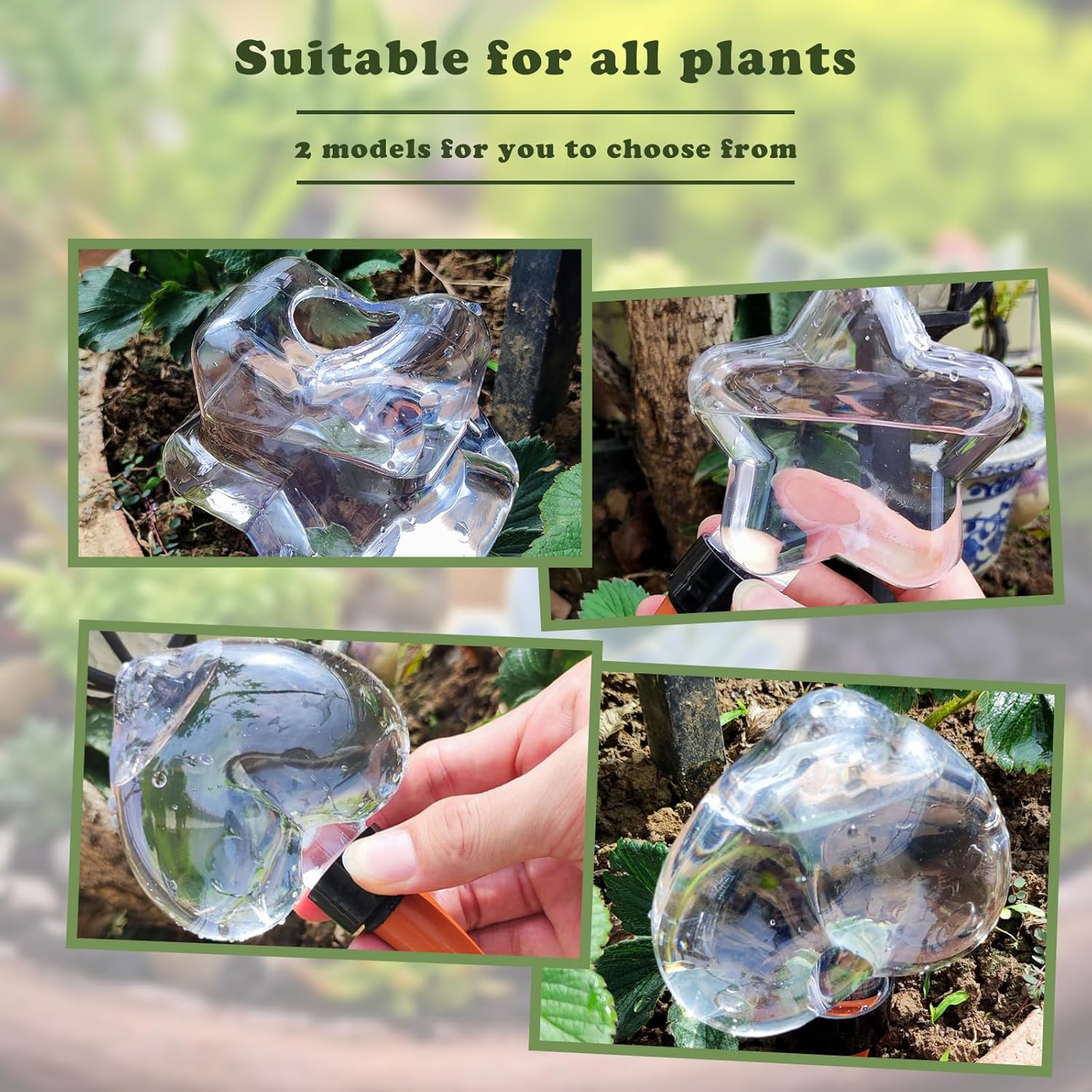 Heart-Shaped 7.04Oz/200Ml Plant Watering Globes - 6 Self Watering Globes for Outdoor ＆ Indoor Plants - Automatic,Slow,Self Watering Spikes Care of Plants Everyday image number 5