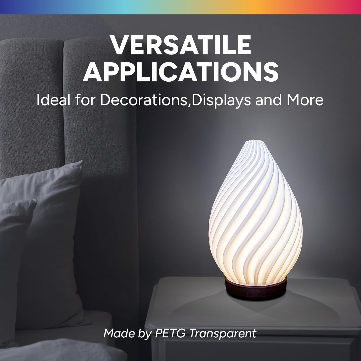 OVERTURE PETG Filament 1.75Mm, Strong & Durable PETG 3D Printer Filament, High Impact Resistance, Low Shrinkage, 1Kg Spool (2.2Lbs), Cardboard Spool, Dimensional Accuracy &plusmn;0.02Mm (Starry Blue) image number 1