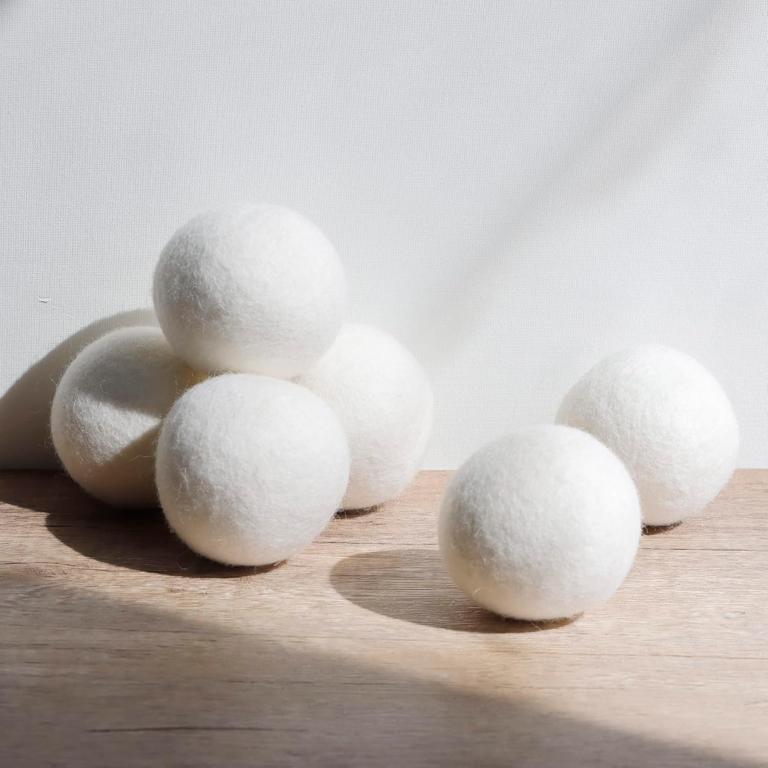 Lauterye Wool Dryer Balls 6-Pack 100% Made of Organic New Zealand Wool,Natural Fabric Softener,Reusable,Hypoallergenic,Chemical-Free,Anti-Static,Lint-Free, Odorless，A Mother'S Love Never Changes. image number 2