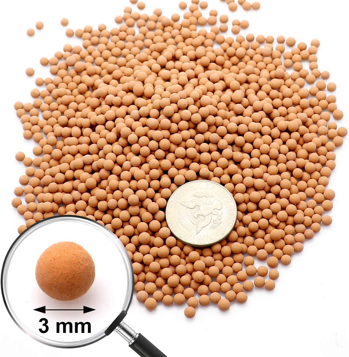 Clay Pebbles Gardening Ceramsite Orchid Hydroponic Grow Media Clay Rocks Drainage Water Purification Ceramsite Decor Cultivation Soil Stone Horticultural Grade for Soil Hydroponics Aquaponics 2.2Lb image number 2