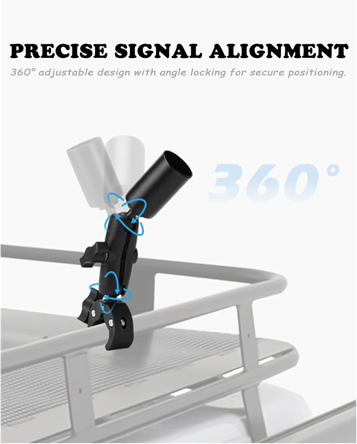 Starlink Mini Mount,Mini Roof Rack Mount,Portable Accessories for Starlink Mini with Quick Installation,Star Link Mini Accessories Kit,Starlink RV Mount Versatile Clamp for Bike,Rv,Yacht,And Ladder image number 5