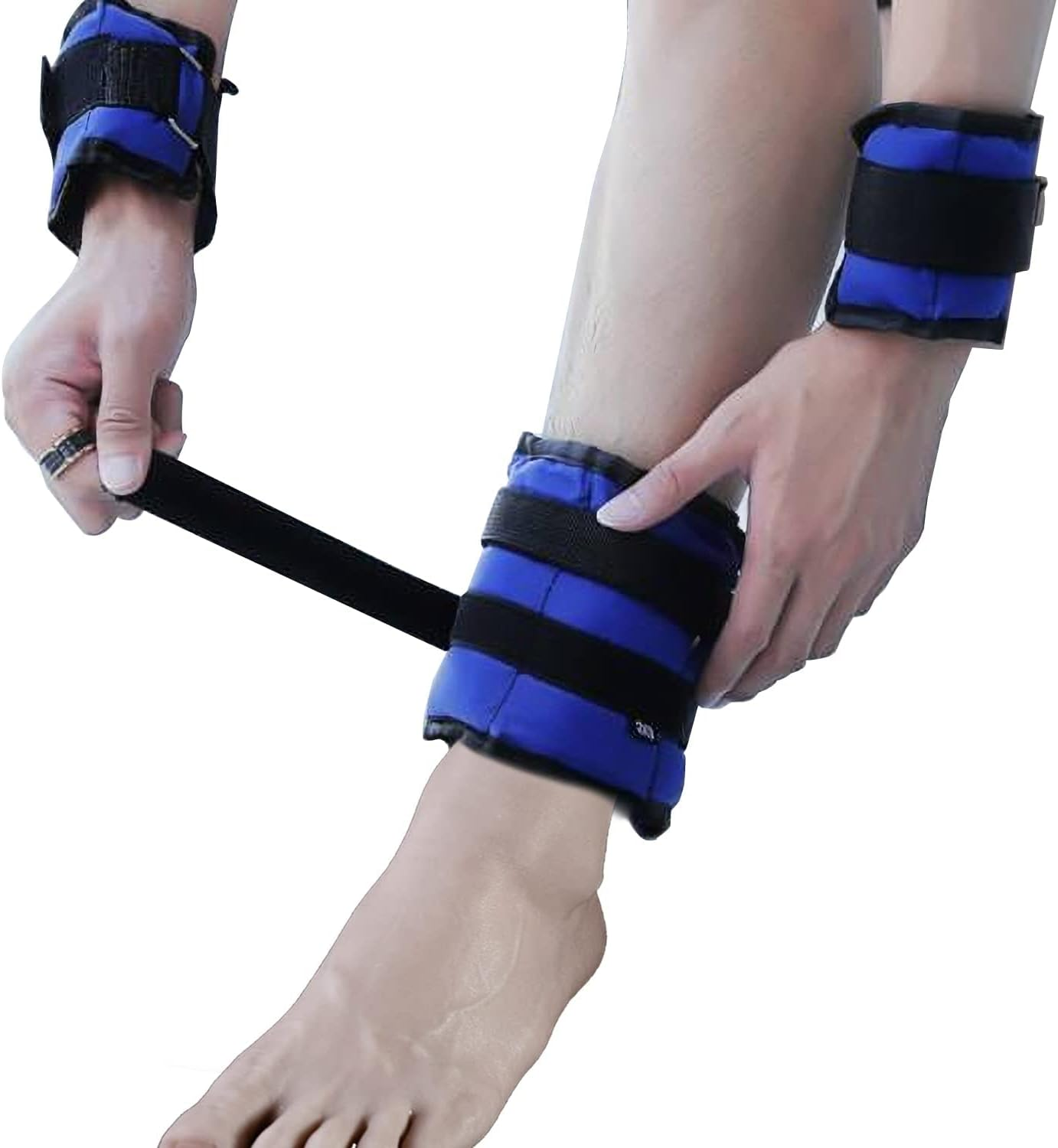 LMS Data Ankle Weights Adjustable Leg and Wrist Strap Best for Running, Training, Fitness, Yoga and Gym Straps for Men and Women, 2 KG X 2 Pcs image number 2