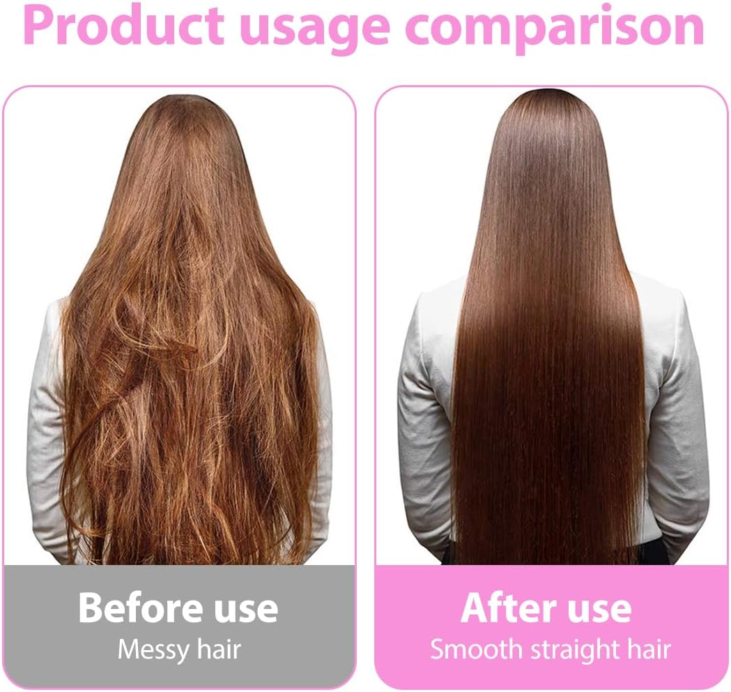 1PC Hair Straightener 2 in 1 Mini Portable Hair Straightener with Storage Box and Protective Cover for Home Salon (White) image number 1