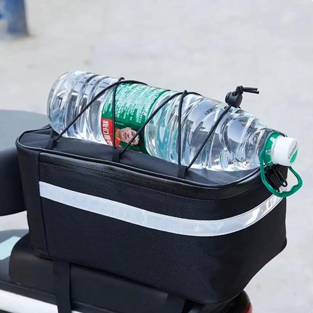 Portable Bike Trunk Bag Waterproof Bicycle Rack Rear 13L Rear Seat Saddle Bag Cycling Reflective Luggage Carrier image number 1