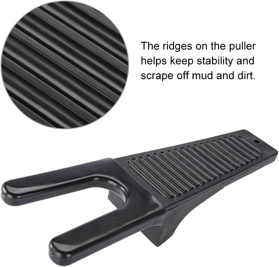 &lrm;Joyzan Boot Jack Puller, Shoe Dryer Boots Wedge Shoe Remover Puller Offer Removing Tools Slippers Unloader Dismount Set Removal Aid Unlatcher Tool Bootjack for Women Men Cowboy Work Outdoor Muck Shoes, Black image number 5