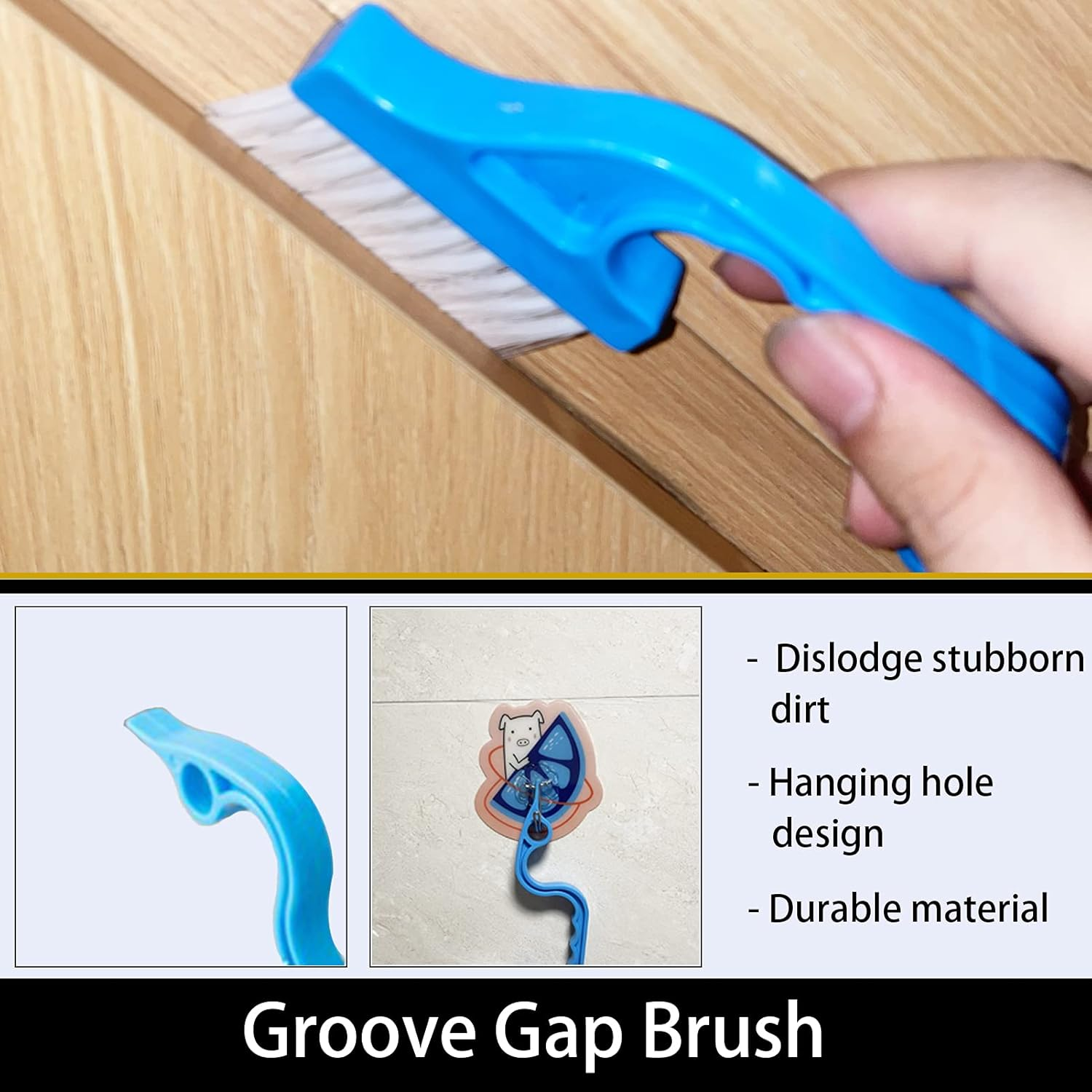 Window Groove Cleaning Brush, 13 PCS Hand-Held Window Track Cleaning Tools, Window or Sliding Door Track Cleaner for Sliding Door, Sill, Tile Lines, Shutter, Car Vents, Keyboard, Small Clean Kit image number 2