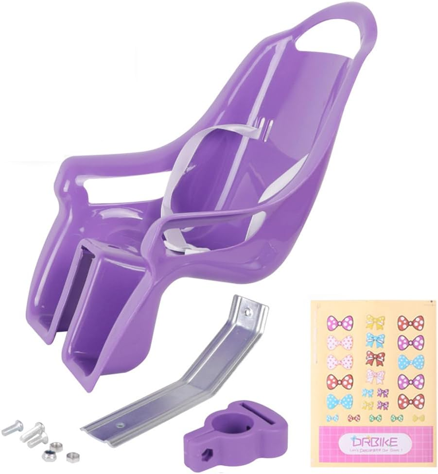 DRBIKE Bicycle Doll Seat with Stickers DIY Decal for Girls Kids Bike Accessories image number 4