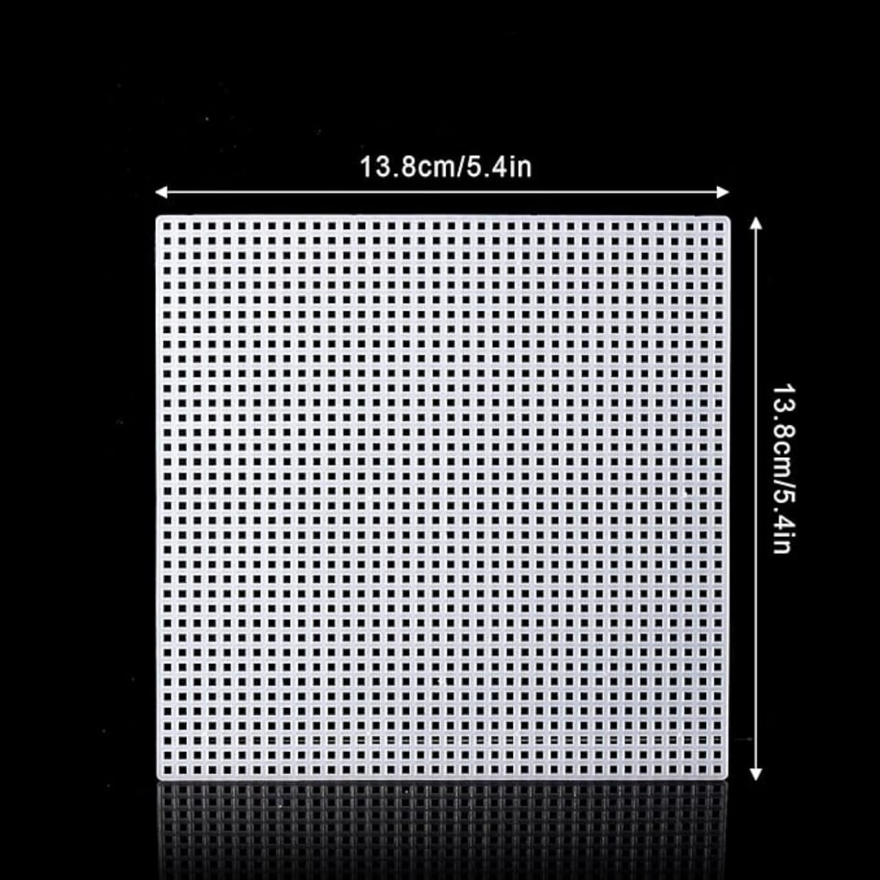 20Pcs Plastic Canvas Sheets, 7CT Clear Plastic Mesh Canvas Sheets for Embroidery Making, Cross Stitch Plastic Aida Mesh Screen for Crafts DIY Crochet Projects(5.4X5.4Inch) image number 3