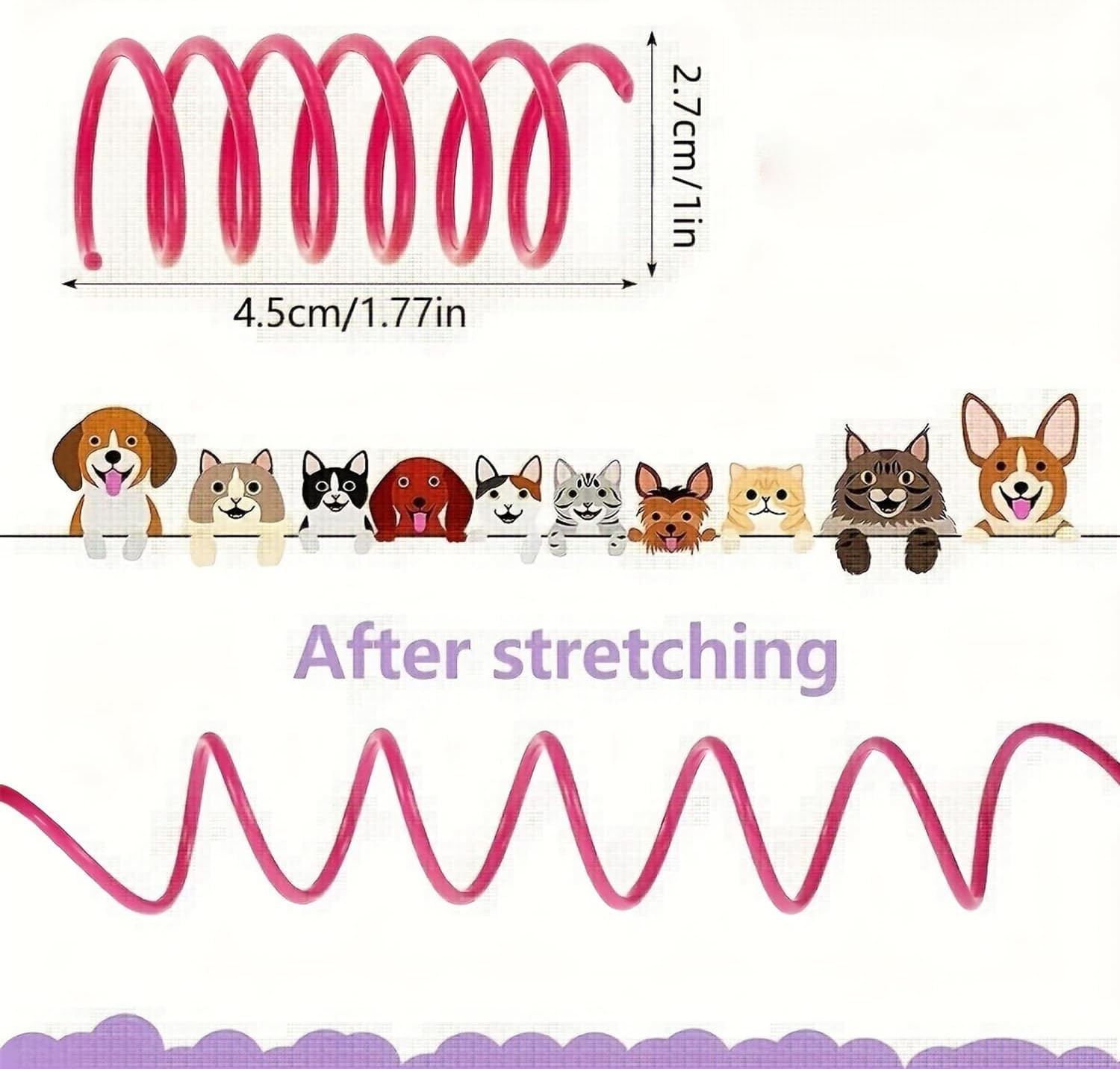 Trabag Cat Spring Toy - Plastic Spiral Springs, Spiral Cat Toy, Toy Spiral Springs, Novelty Pet Toy, Colourful Spiral Springs, Spring Spiral for Cats (Pack of 20) image number 1