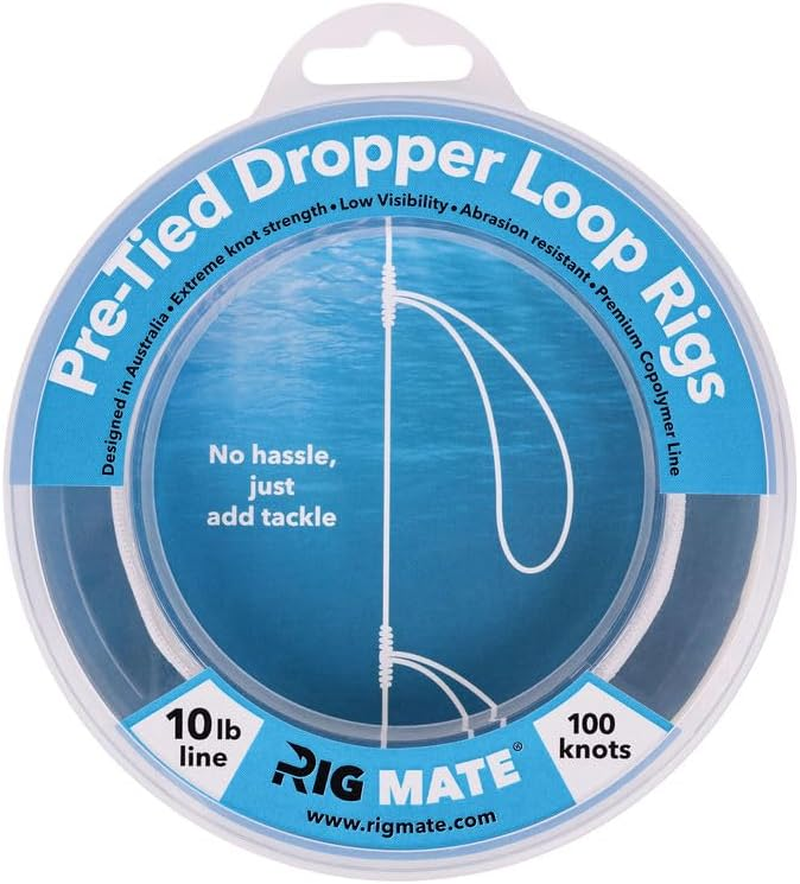 Pre-Tied Dropper Loop Rigs - 10 Lb. Tested Fishing Line Spool - 100 Loops 15 Inches Apart with 4.5 Inch Loop Size - Perfect for Saltwater & Freshwater Fishing image number 5