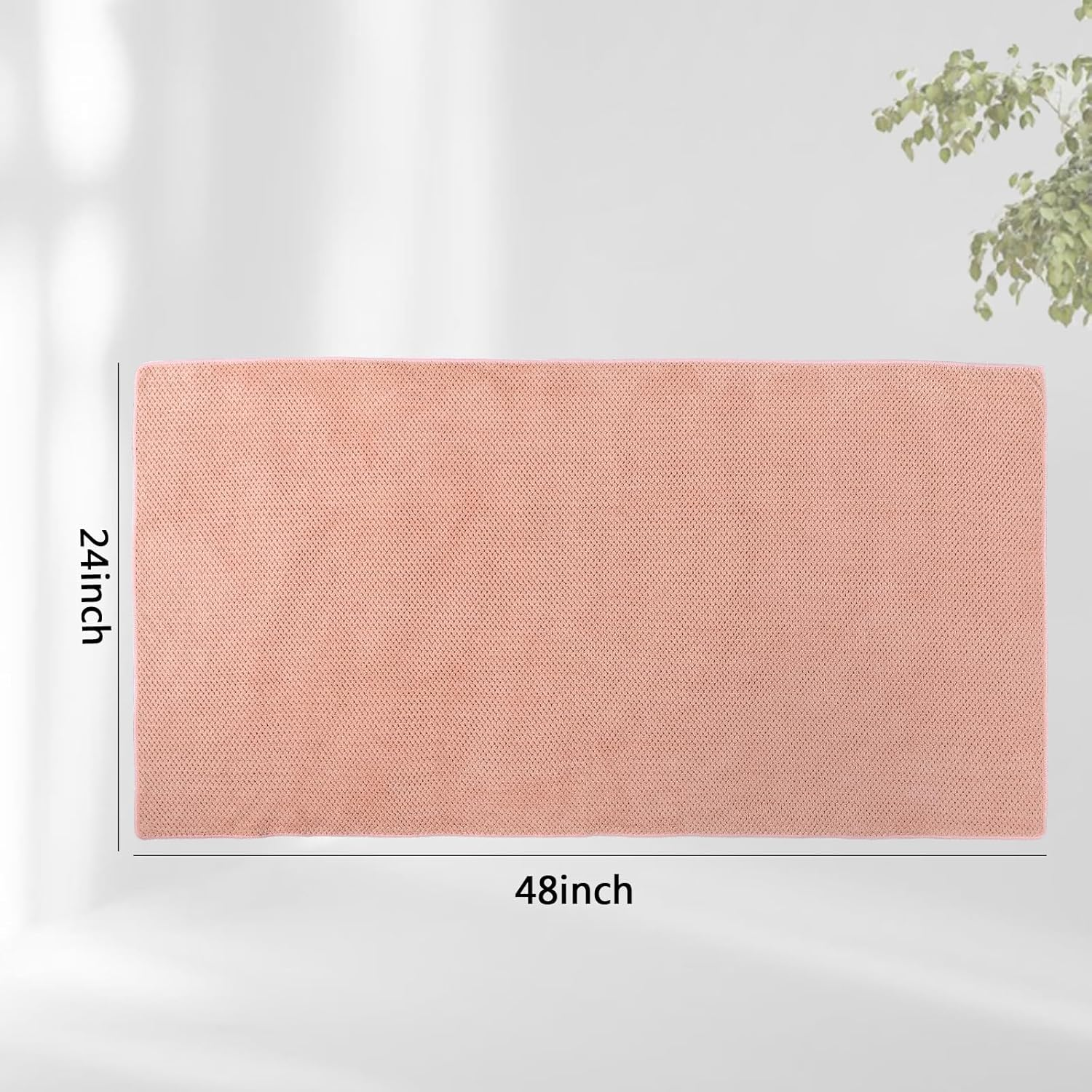 Laojbaba Microfiber Hair Towel Quick Dry Hair Towel Hair Drying Towels Suitable for All Kinds of Hair Ultra Absorbent Long and Thick Hair 24X48Inch Lotus Root Pink (1Pcs) image number 4