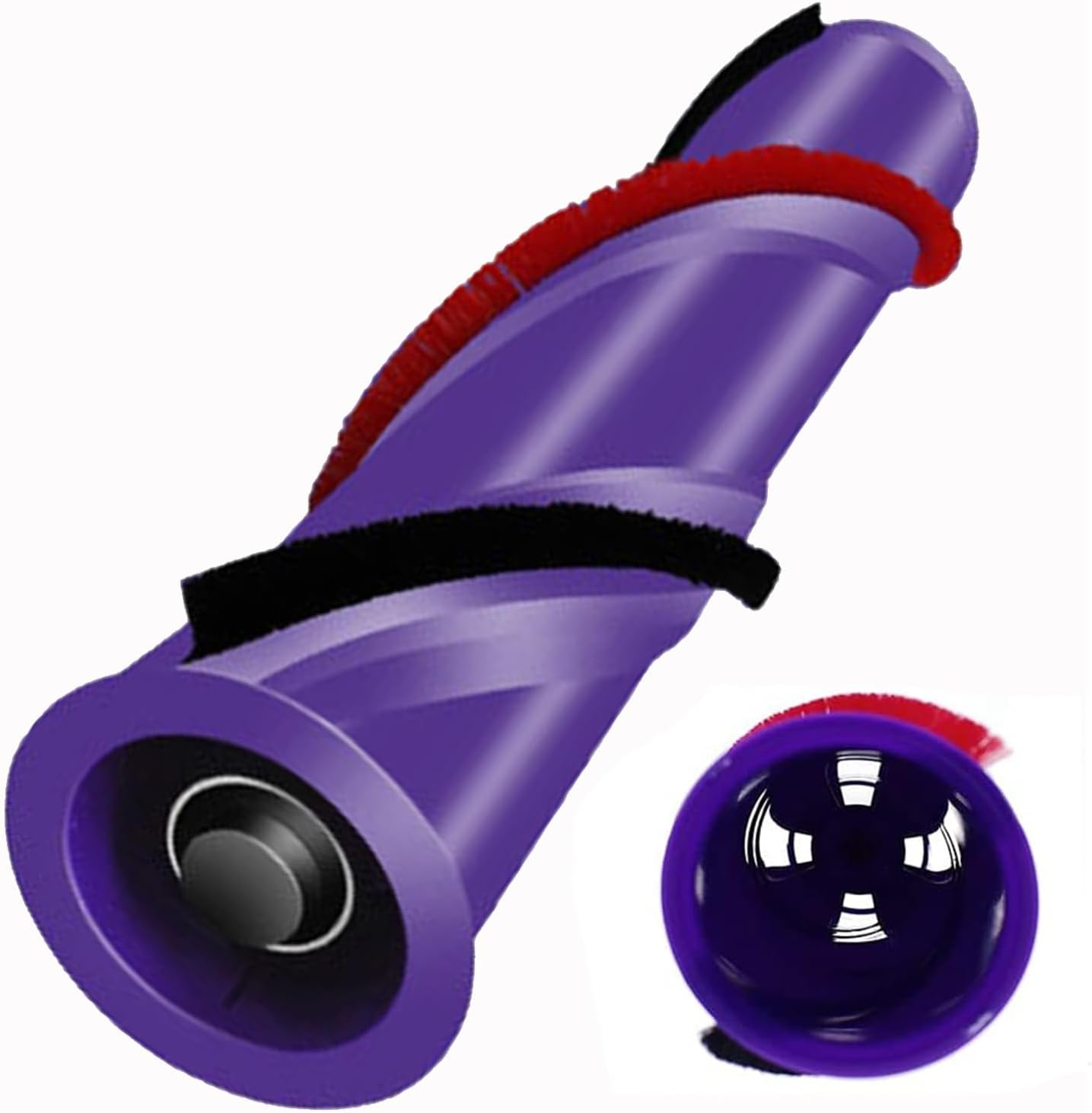 HUAYUWA Replacement Brushroll Carpet Brush Cleaning Roller Sweeper Bar (4 Holes Interior, D=50Mm) Fits for Dyson V10 Motor Head Vacuum Cleaner Rolling Brush Bar Spare Parts