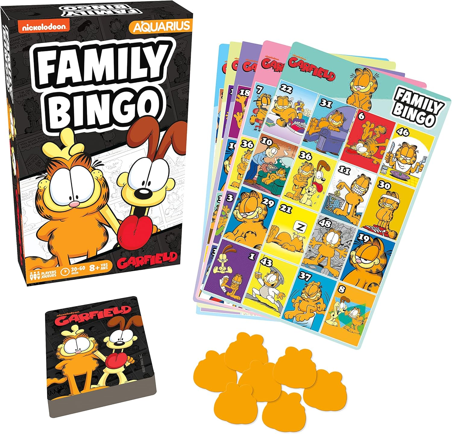 AQUARIUS Garfield Bingo Game - Fun Family Party Game for Kids, Teens and Adults - Entertaining Family Game Night Gift - Officially Licensed Garfield Merchandise - Ages 8 and Up image number 4