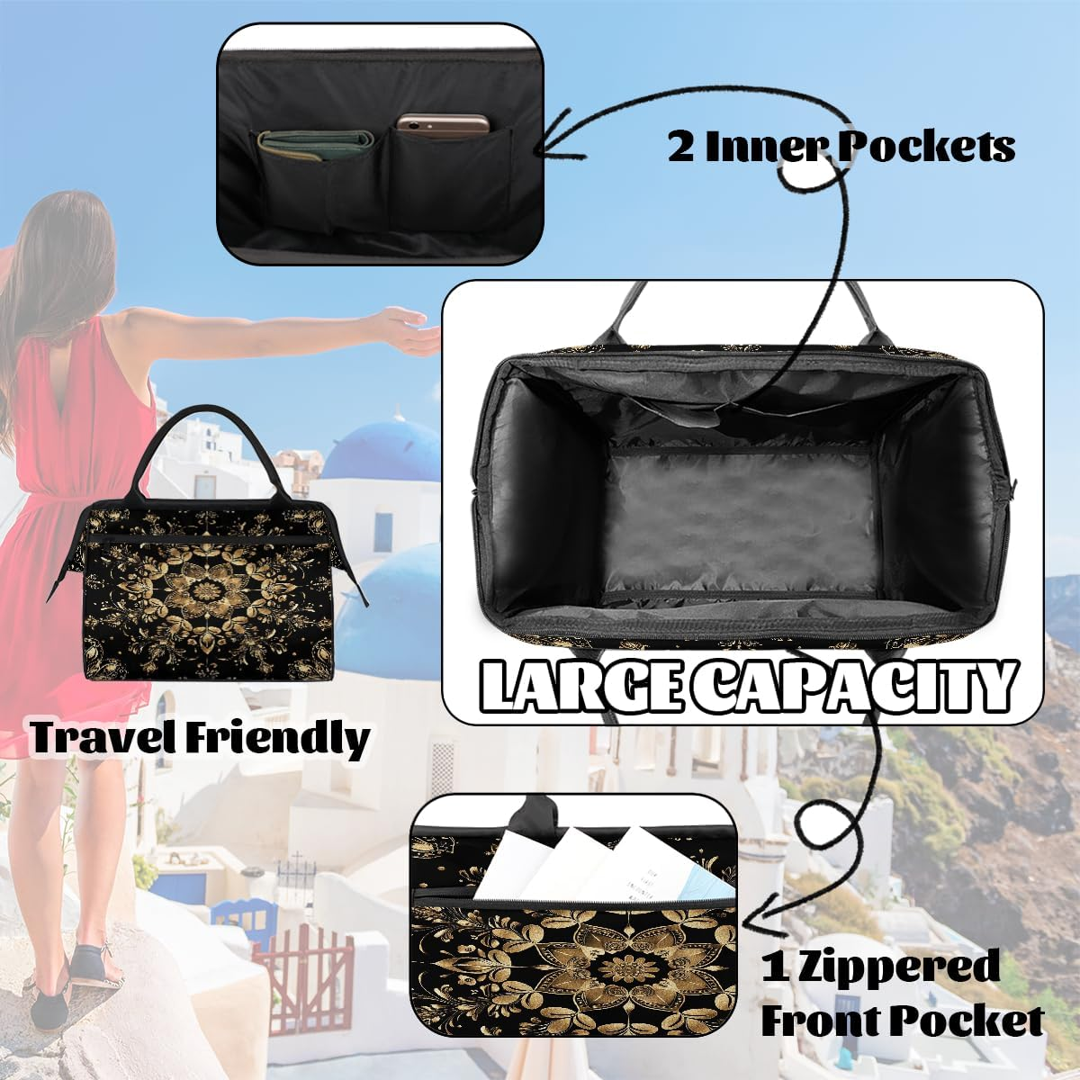 Small Weekender Bag for Women Foldie Gym Duffle Bags