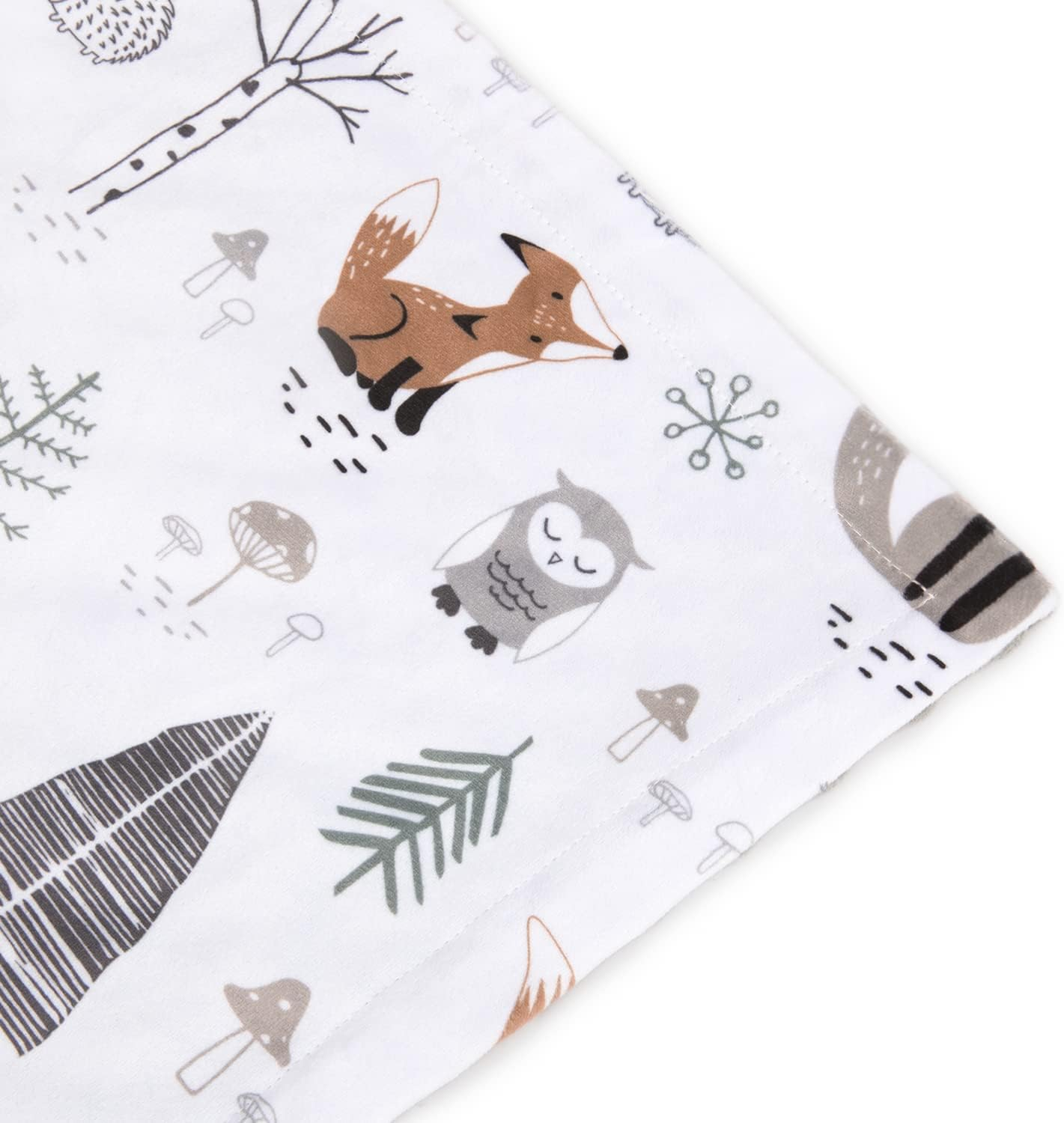 HOMRITAR Baby Blanket for Boys Girls Soft Plush Minky Blanket with Double Layer Dotted Backing for Toddler with Forest Foxes Multicolor Printed 30 X 40 Inch(75X100Cm) image number 1