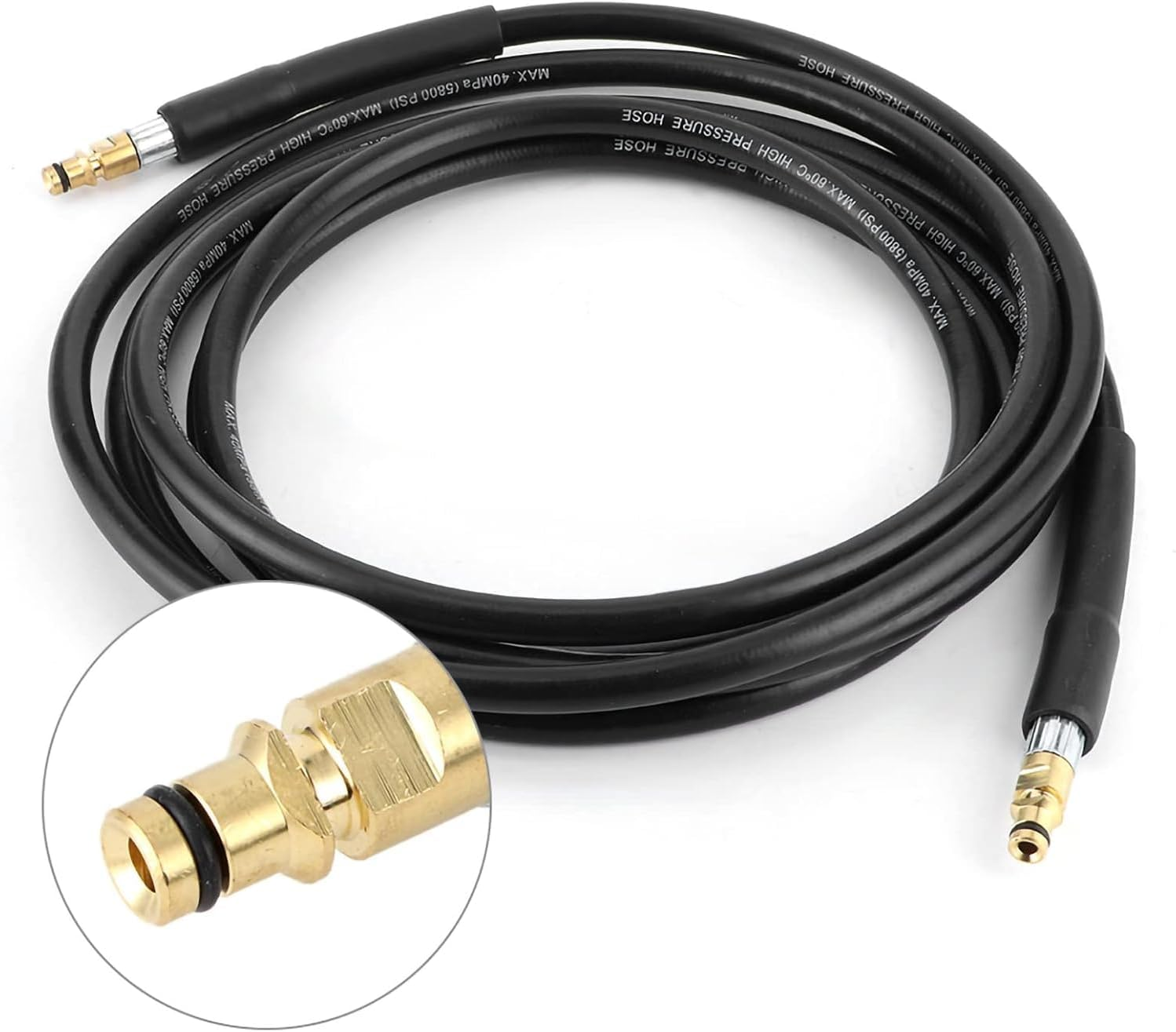 10M Pressure Washer Replacement Hose,Pressure Washer Hose High Pressure with Click Type Plug Quick Connect Washer Water Clean Hose Car Cleaning Pipe Fit,Pressure Washer Hose for Karcher K2 K3 K4 K5 image number 1