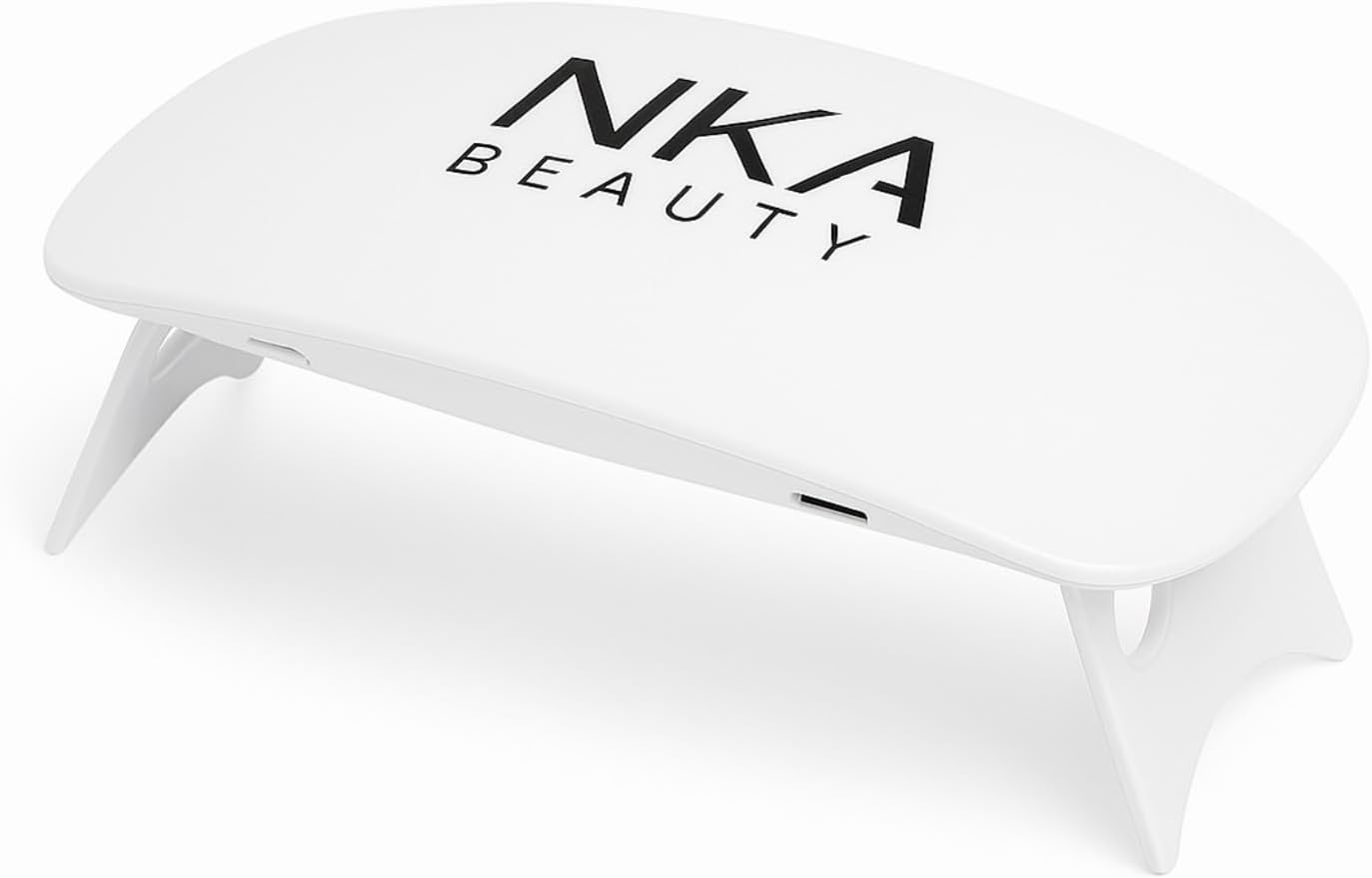 NKA Beauty Mini UV LED Nail Lamp &ndash; Compact Gel Nail Light for Curing Gel Polish & Semi-Cured Nail Wraps &ndash; Portable Usb-Powered Nail Dryer &ndash; Travel Friendly & Fast Drying