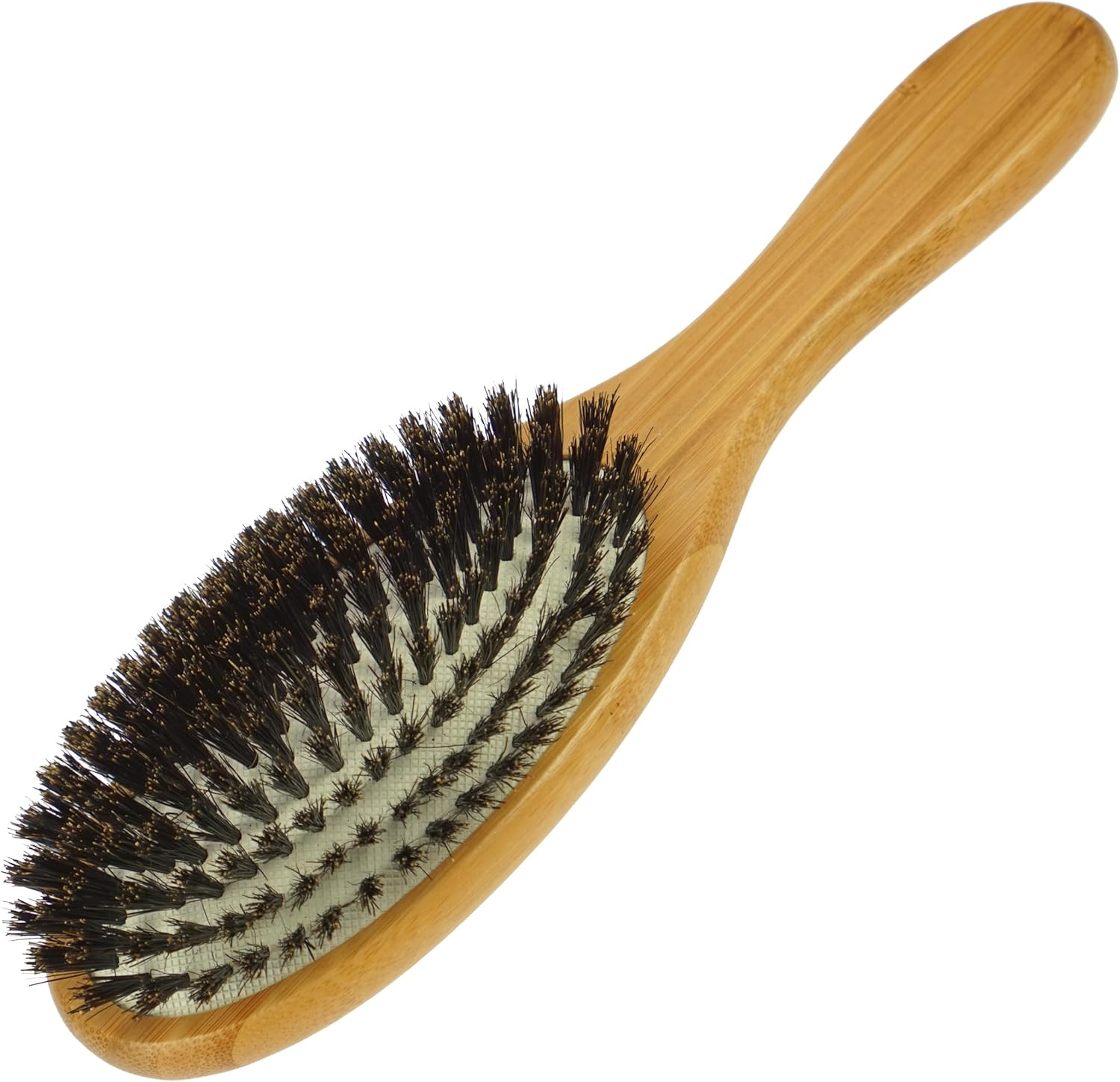 Bamboo Wooden Hair Brush with Natural Bristle image number 2