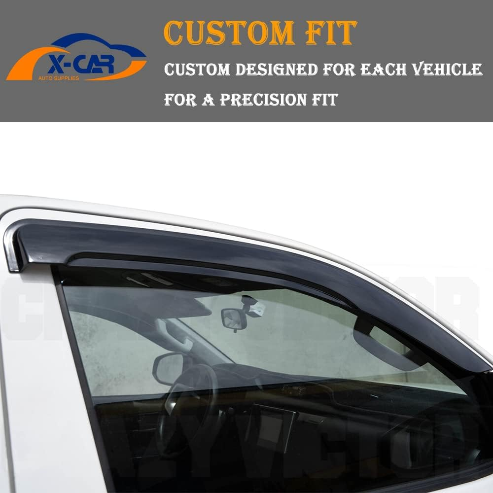 X-CAR Premium Weathershields Car Window Visor Compatible with Toyota Hilux Single Cab 2015-2025 image number 1