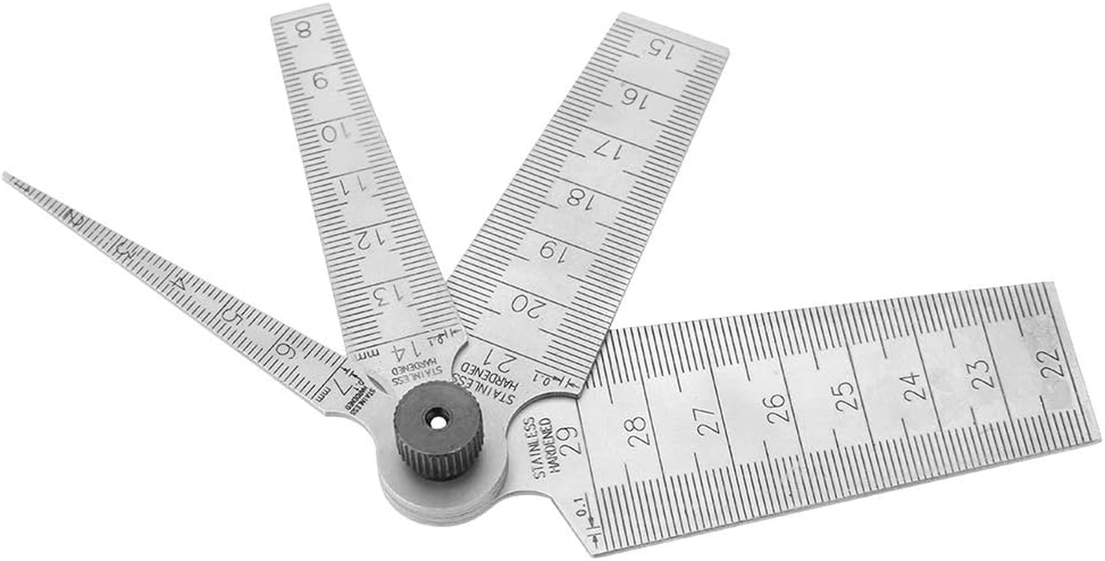 Taper Gage Set, Stainless Steel Welding Taper Feeler Rulers Hole Inspection Tool, Welding Test Ulnar for Measuring Gap Width Thickness image number 1