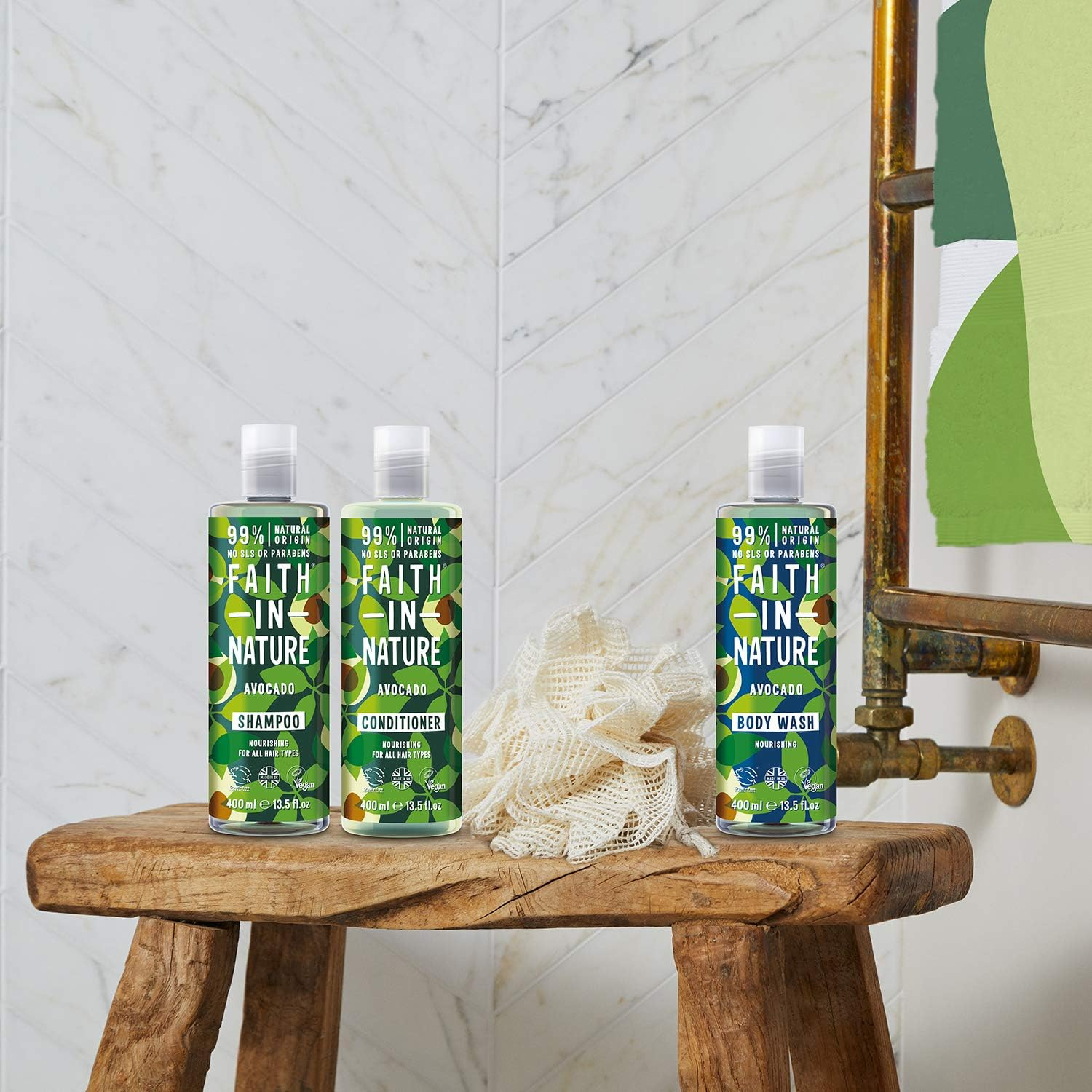 Faith in Nature Natural Avocado Conditioner, Nourishing, Vegan & Cruelty Free, No SLS or Parabens, for All Hair Types, 400Ml image number 1