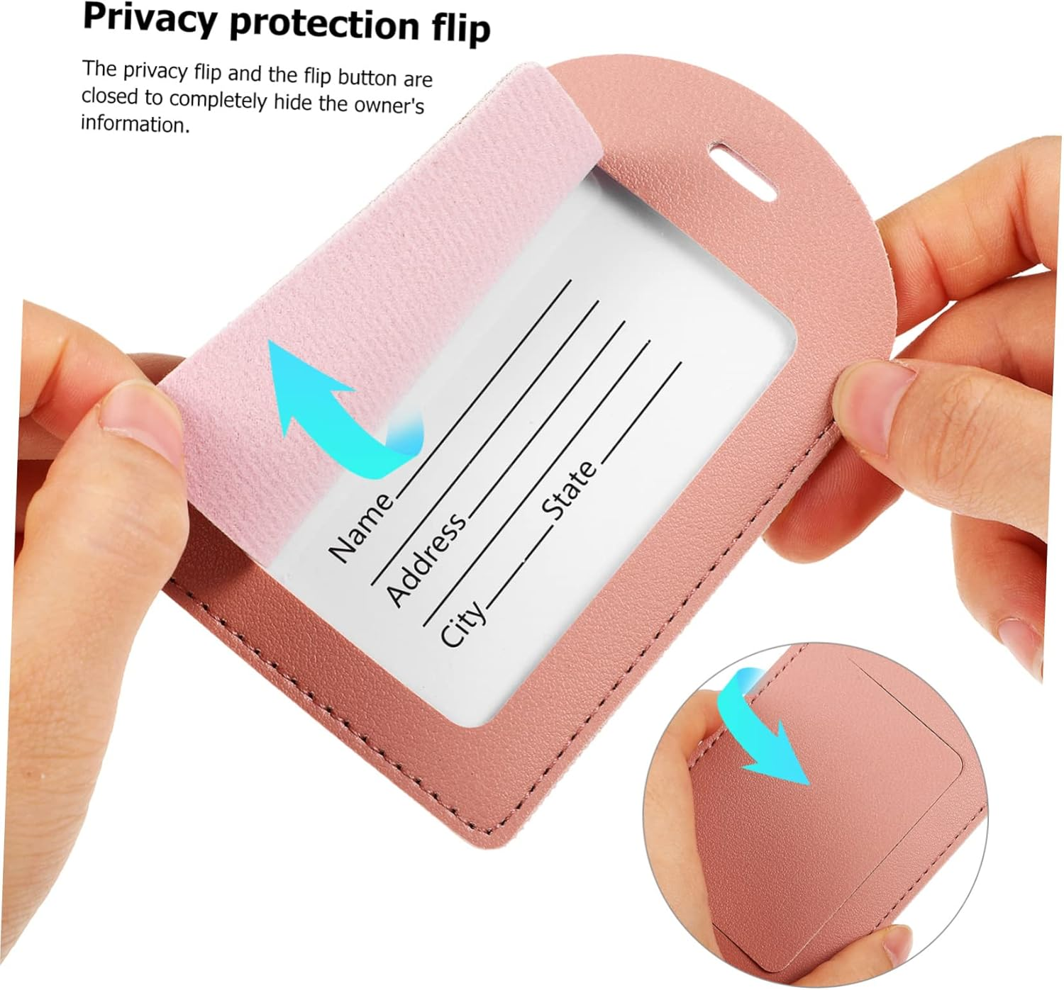 8Pcs Leather Luggage Tags Suitcase Labels Travel Accessories Baggage Tag for Luggage Identification image number 1