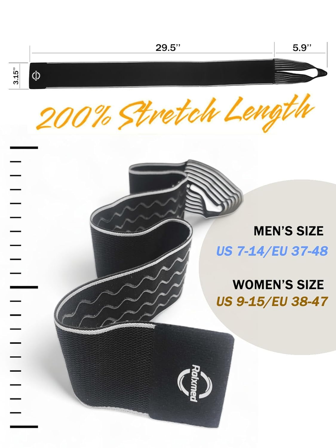 Athletic Ankle Bandage Belt Adjustable Support Brace Compression Wrap for Achilles Tendonitis Sprain Sports Men and Women (2Pcs, Size 7-14) image number 6