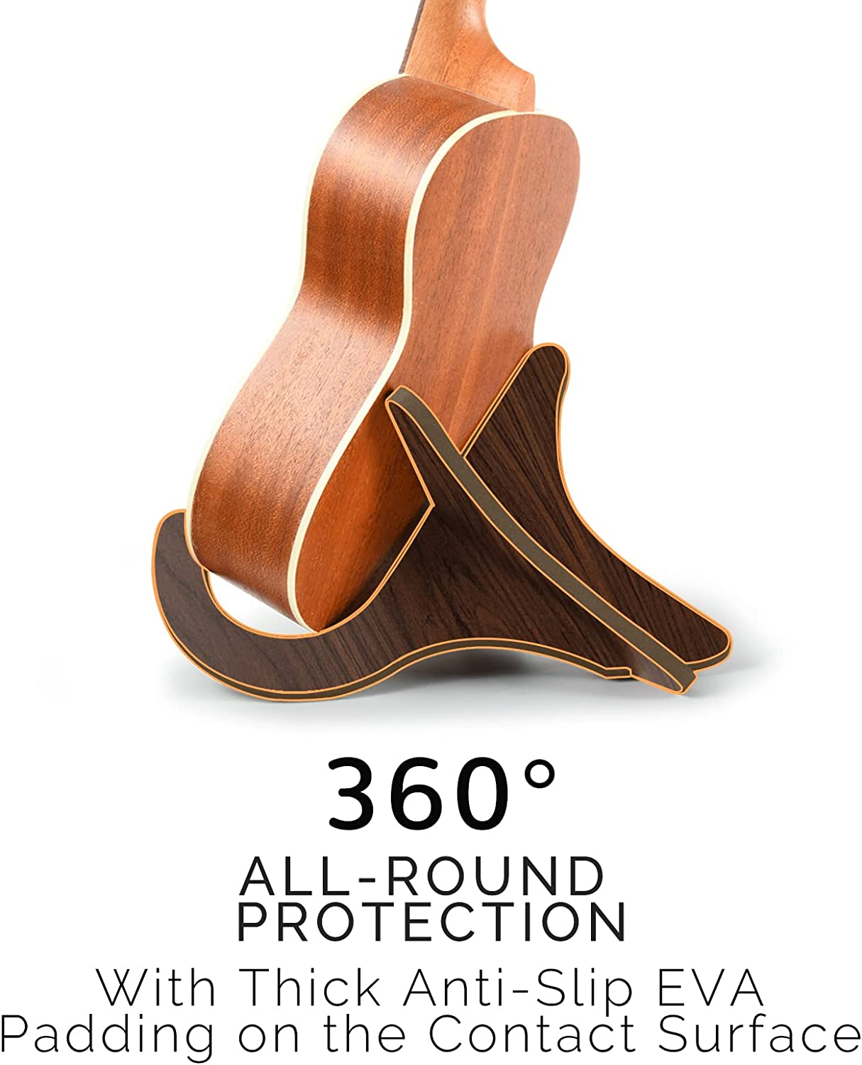 Wooden Ukulele Stand Violin Mandolin Folding Portable Stand image number 1