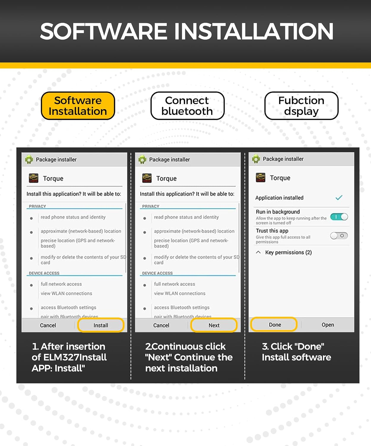 OBD2 Scanner Bluetooth,Car Accessories,Odb2 Scanner,Car Code Reader,Obd2 Scanner Diagnostic Tool,Car Diagnostic Scan Tool,Engine Check Light Code Reader,Compatible with Android Symbian Windows image number 3