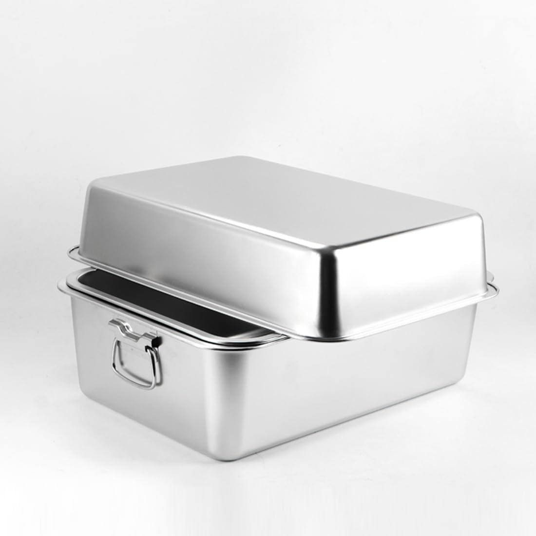 1 Pack Stainless Steel Cat Litter Box with 1 Cat Litter Scoop,Extra Large Litter Box for Pet,With Carry Handle,Easy Clean,Non-Stick Smooth Surface (45(L)*35(W)*10(H) CM 1Pack) image number 6