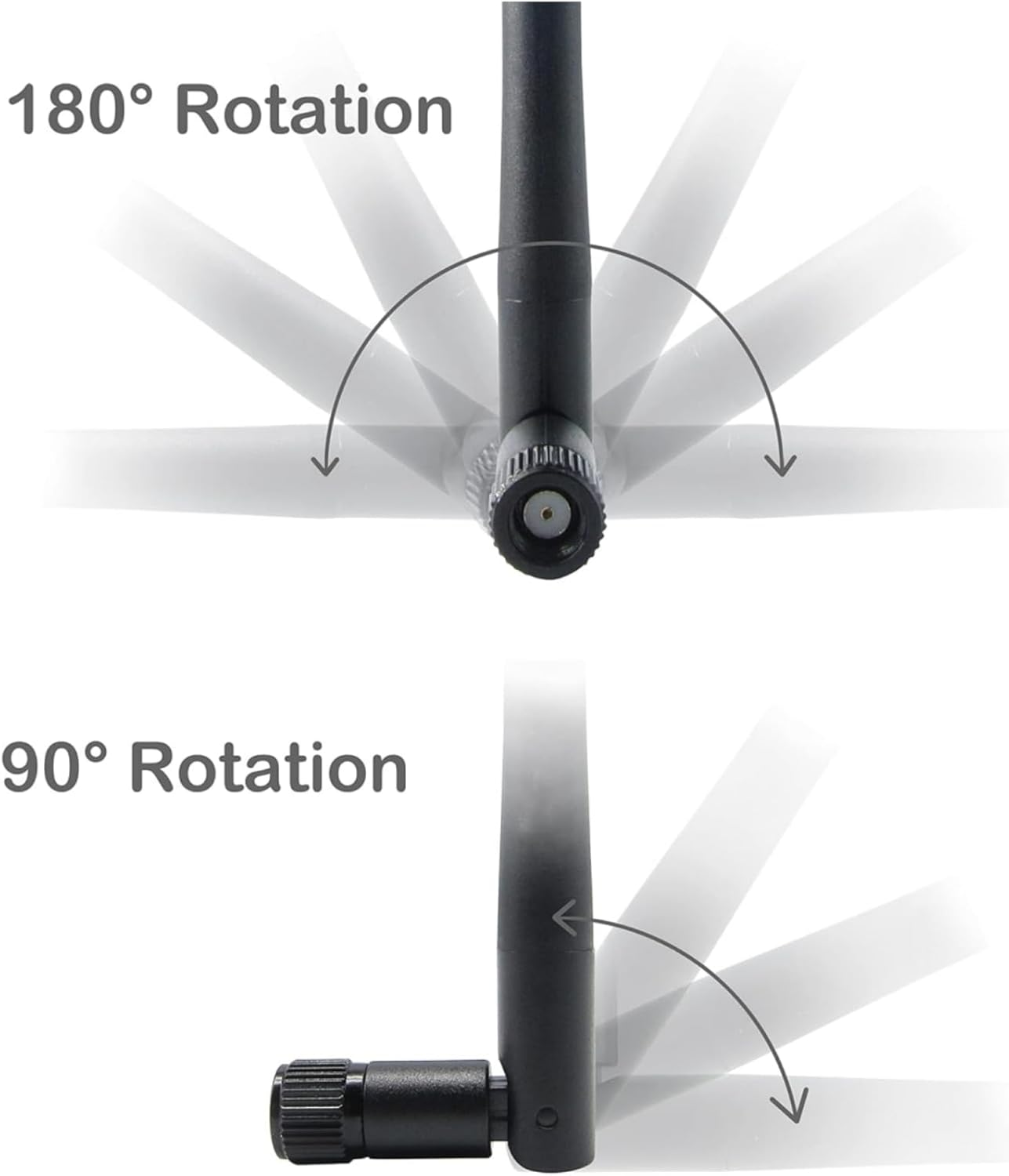 Wifi Antenna 2.4Ghz 5Ghz MIMO RP-SMA Male Aerial (2-Pack) for PC Desktop Computer Wifi Antenna for PC Wifi Router Wireless Network Card USB Adapter Security IP Camera Dual Band Kit image number 1