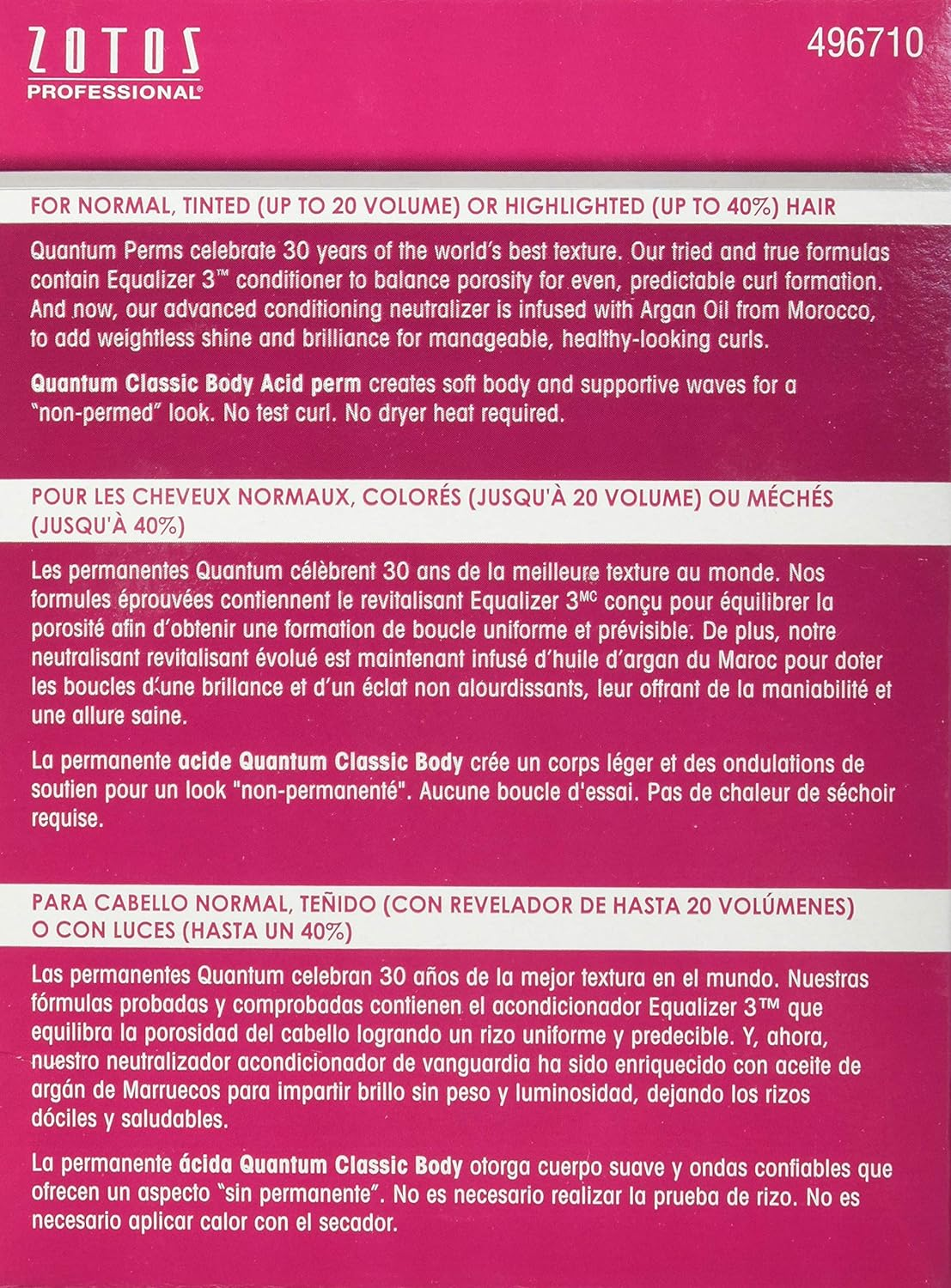 Quantum Classic Body Acid Perm Treatment Kit image number 2