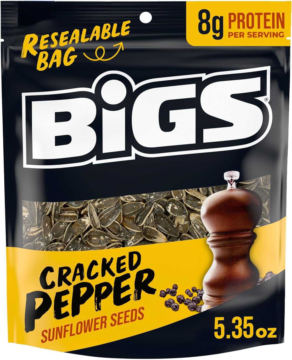 BIGS Sea Salt & Cracked Pepper Sunflower Seeds, 5.35-Ounce image number 2