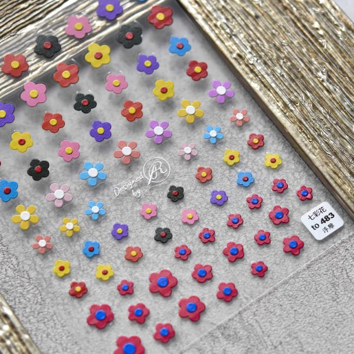 Dedyel Smile Nail Art Stickers Cute Nail Stickers Cartoon Nail Stickers 5D Embossed Smile Face Nail Stickers Kawaii Self-Adhesive Nail Stickers for Women Girls Kids Nail Art Decoration image number 2