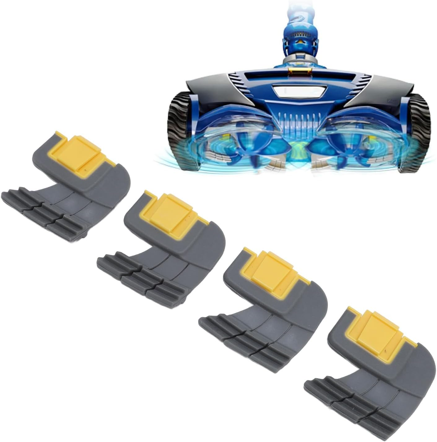 Ejoyous 4 PCS Cyclonic Scrubbing Brushes R0714400, PVC + Silicone Material, Powerful Stain Removal Durable Boost, Compatible with MX6/MX6 Elite/Mx8/Mx8 Elite Pool Robots image number 4