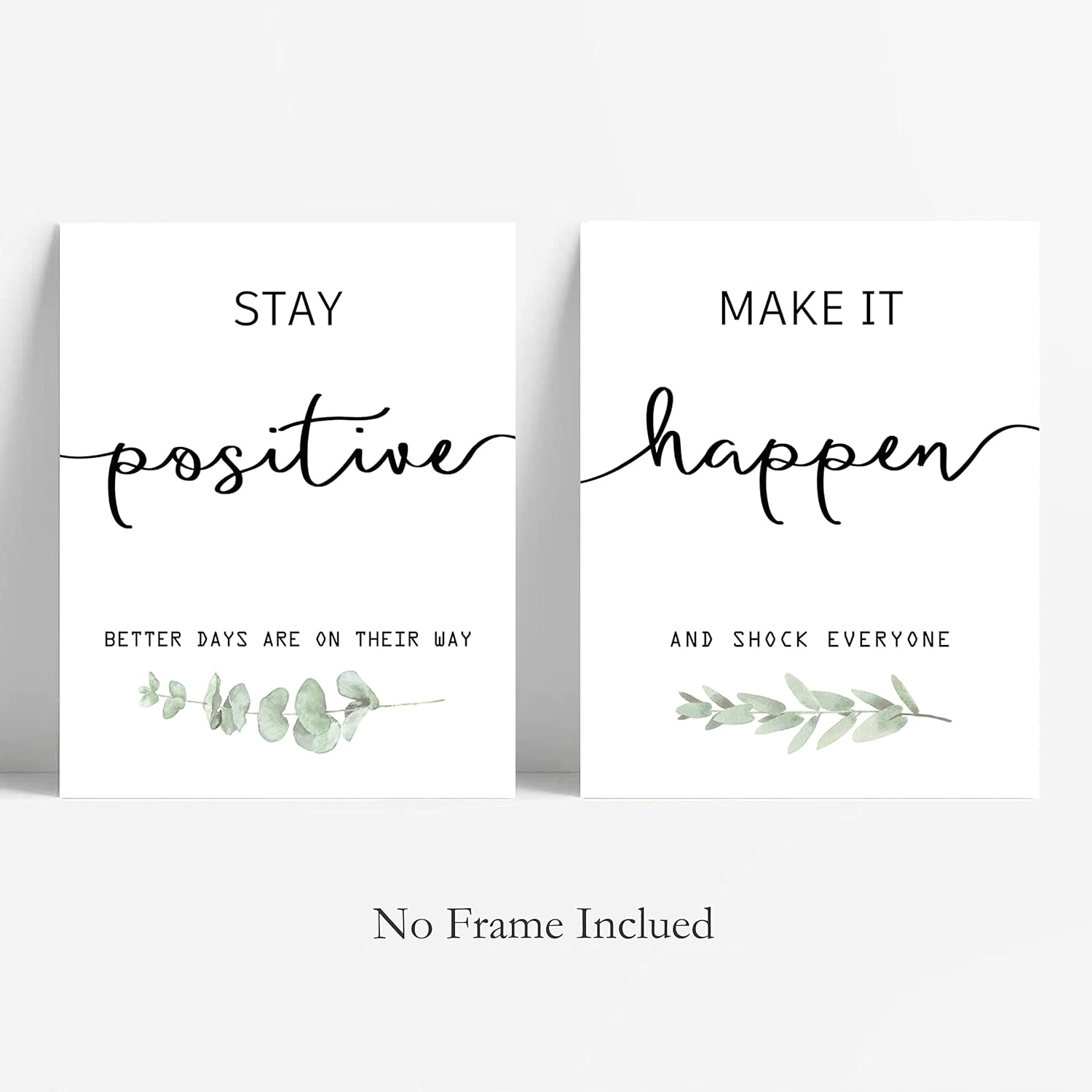 Inspirational Wall Art Office Decor, Motivational UNFRAMED Wall Art Prints for Bedroom | Living Room | Office | Classroom, Black and White Daily Positive Affirmations Poster for Women Men Kids, Set of 4, 8"X10" image number 6