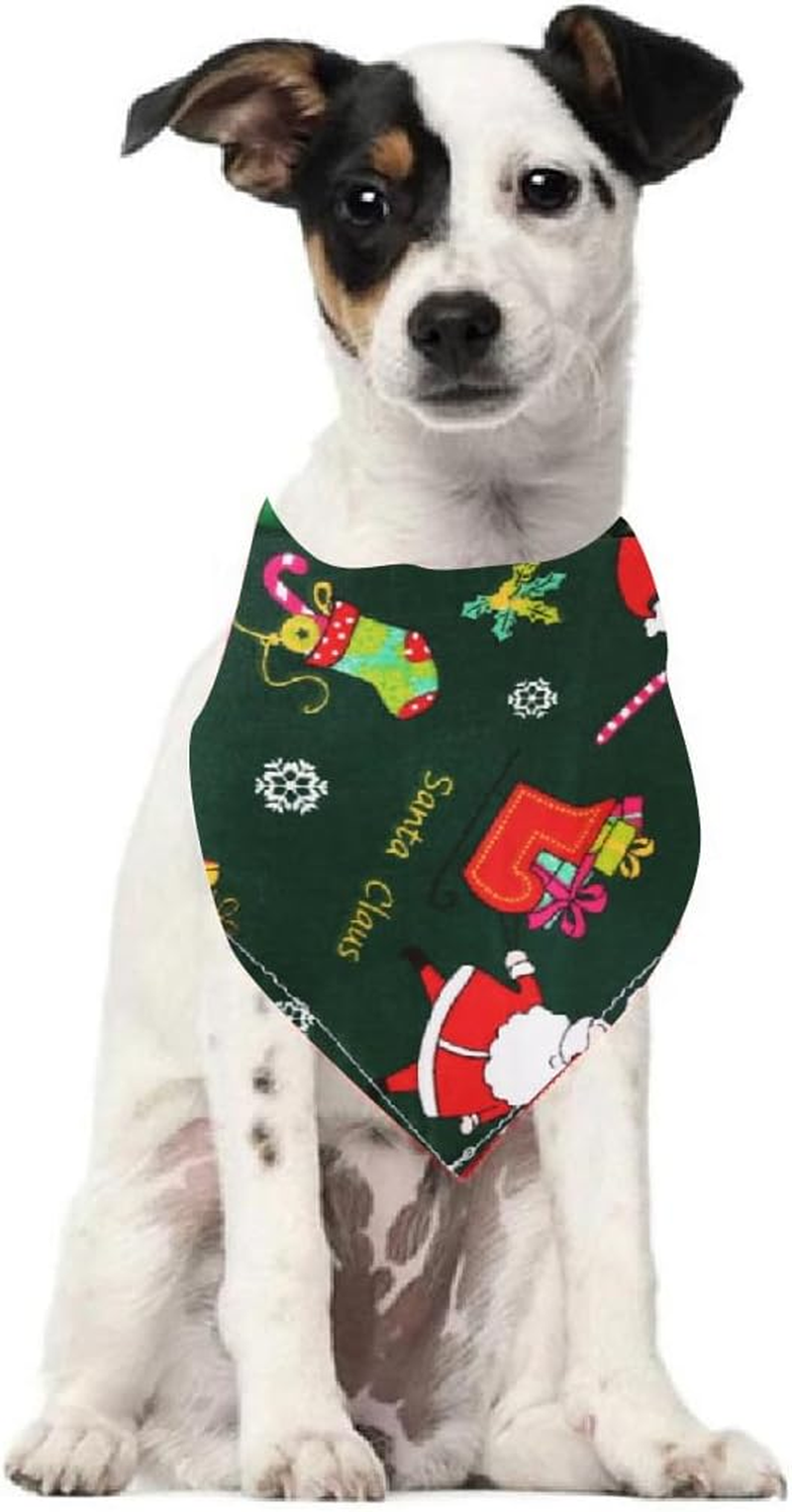 JTKREW Pack of 2 Christmas Pet Bandanas Dog Bandanas and Triangular Bandanas Festive Design image number 4