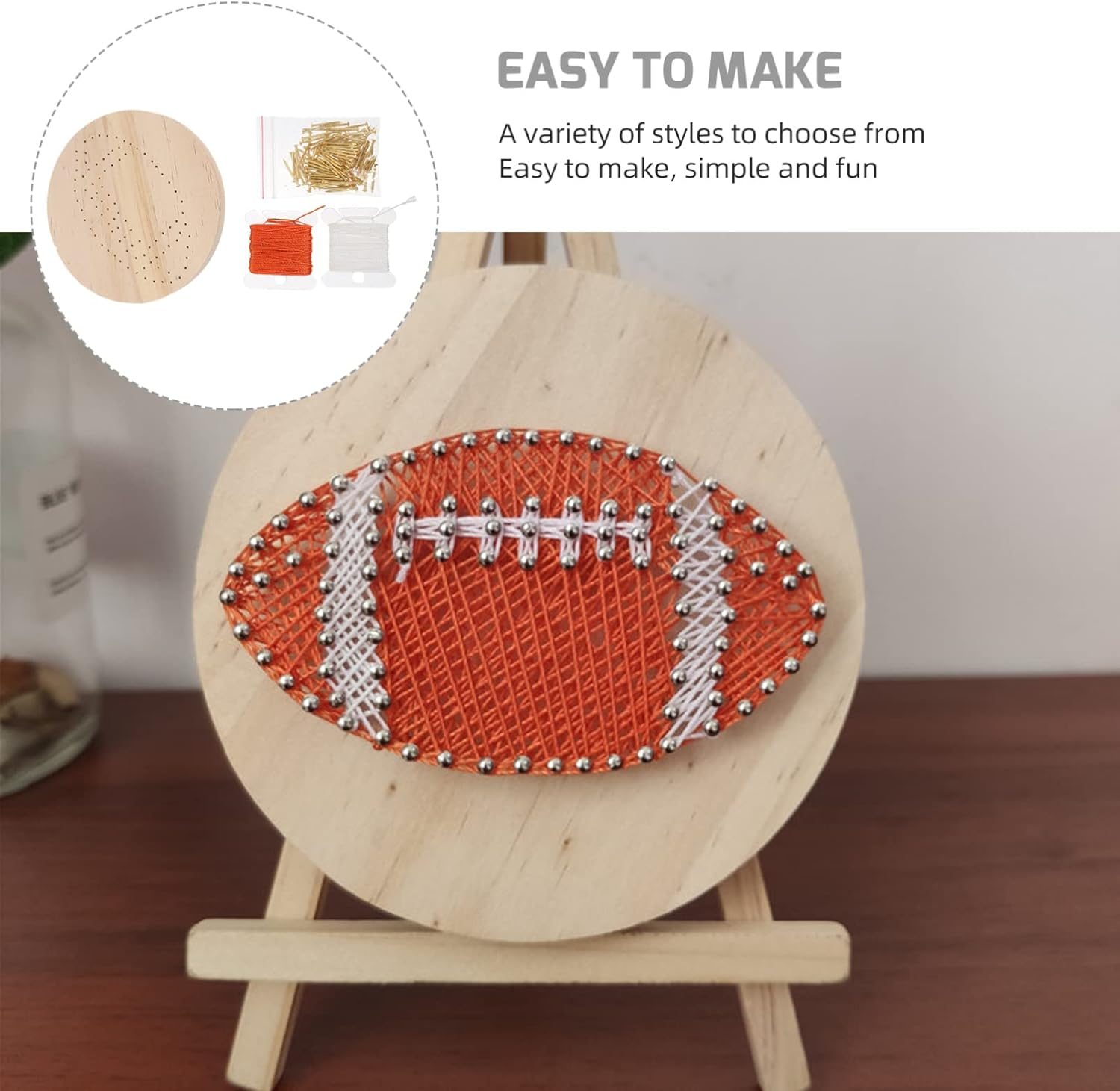 MAGICLULU Nail String Drawing Kit Craft Natural Jute Twine String Handmade Supply image number 1