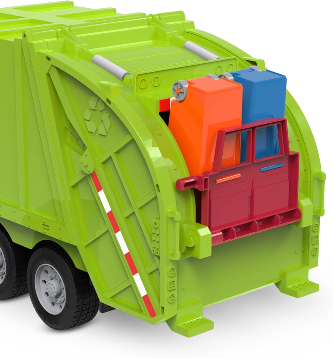 Driven by Battat &ndash; Large 17" Remote Control Recycling Garbage Truck Toy for Kids &ndash; Waste Management Vehicle with Lights, Sounds & Movable Parts &ndash; Educational Sanitation Truck for Boys & Girls Ages 3+ image number 1