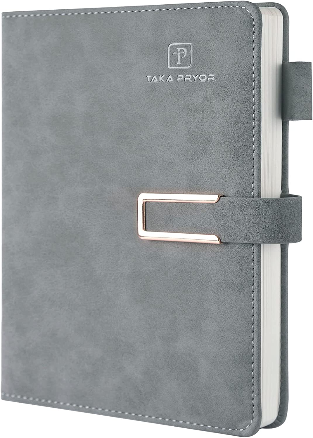 TAKA PRYOR Lined Journal Notebook for Women Men,200 Pages A5 Hardcover Faux Leather Journals for Writing,Travel,Business,Work & School,College Ruled Notebooks for Note Taking, Diary Notepad 5.7"&times;8.3"(Dark Blue) image number 1